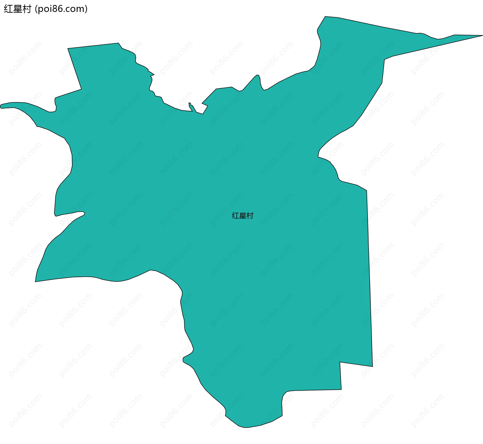 红星村边界地图