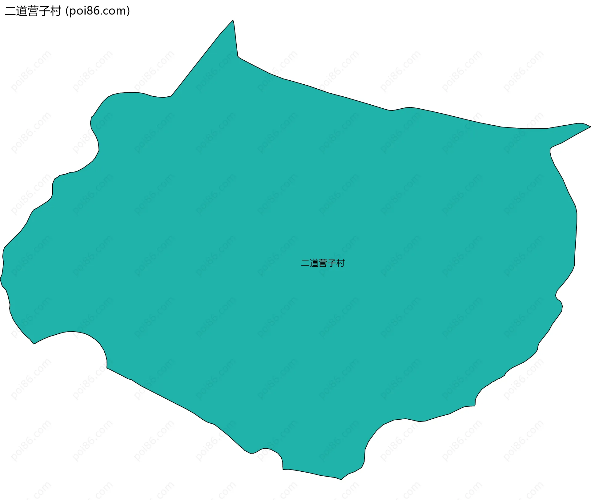 二道营子村边界地图