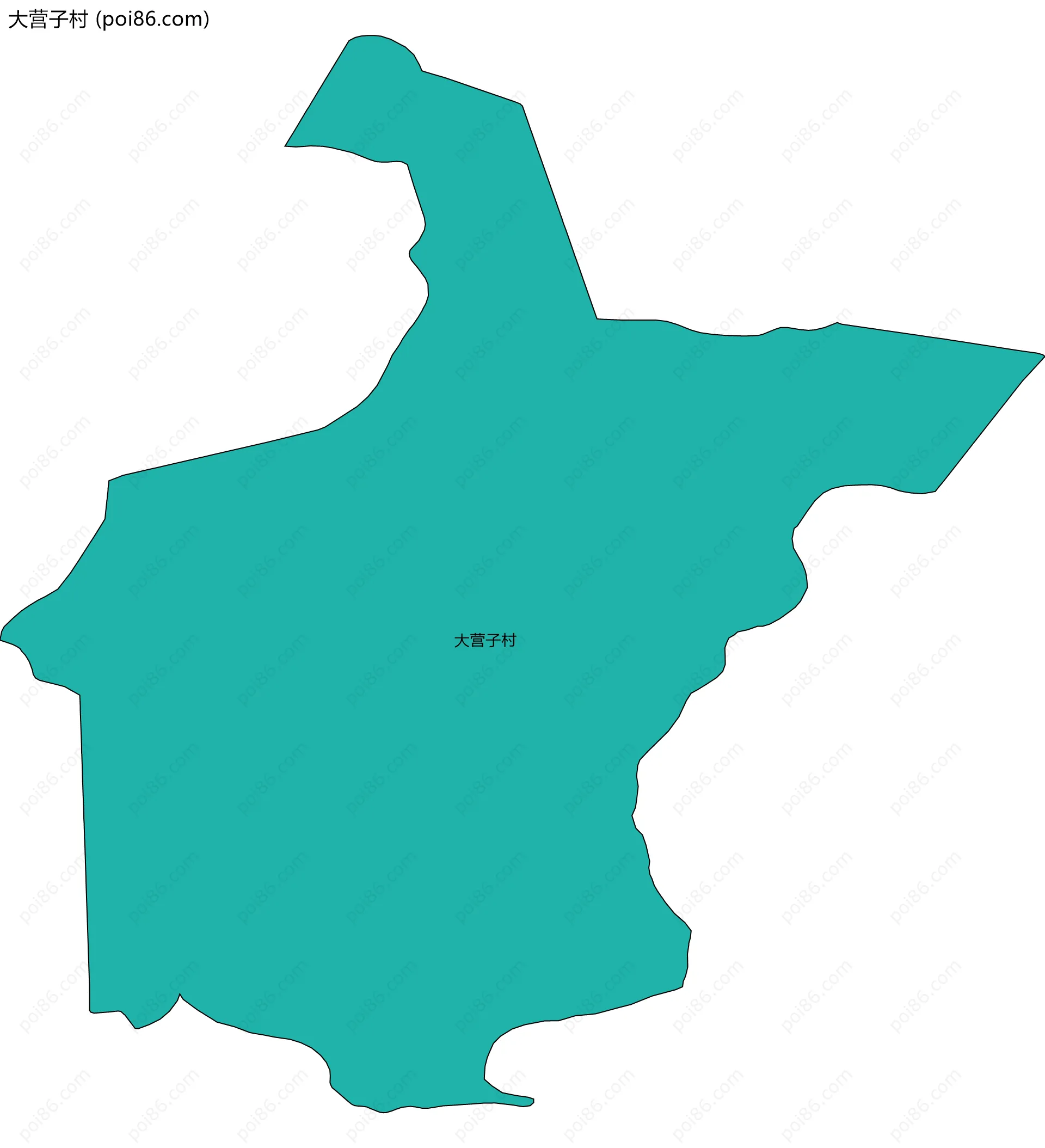 大营子村边界地图