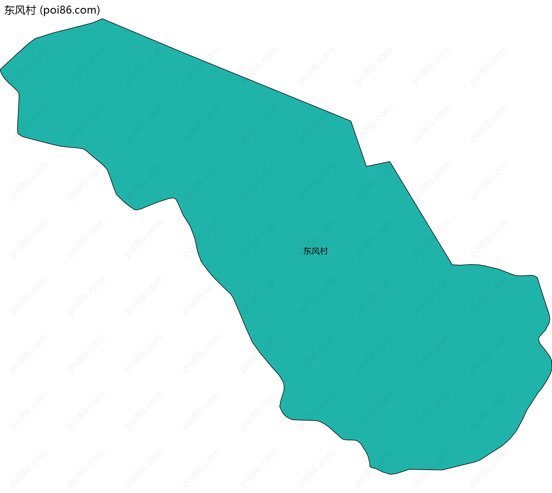 东风村边界地图