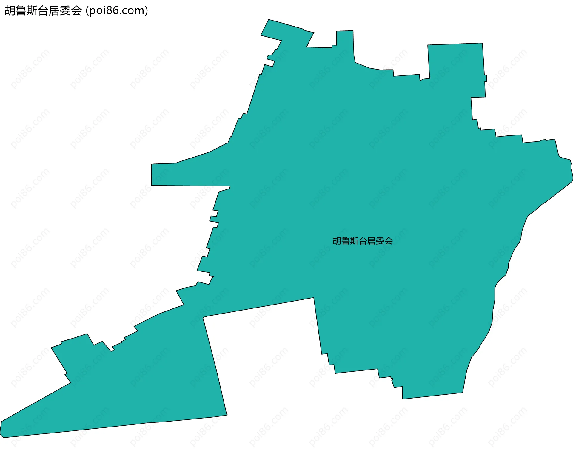 胡鲁斯台居委会边界地图