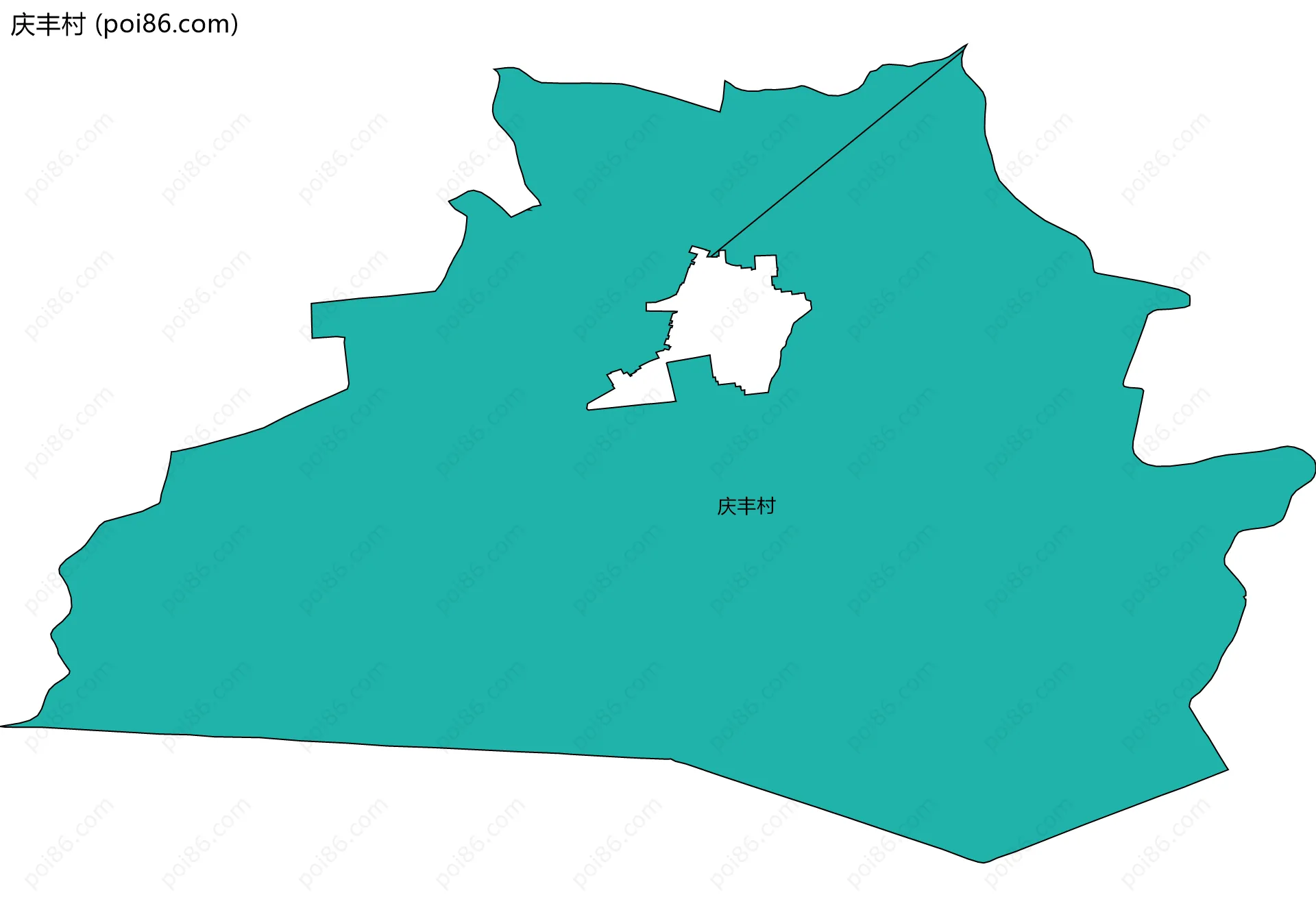 庆丰村边界地图