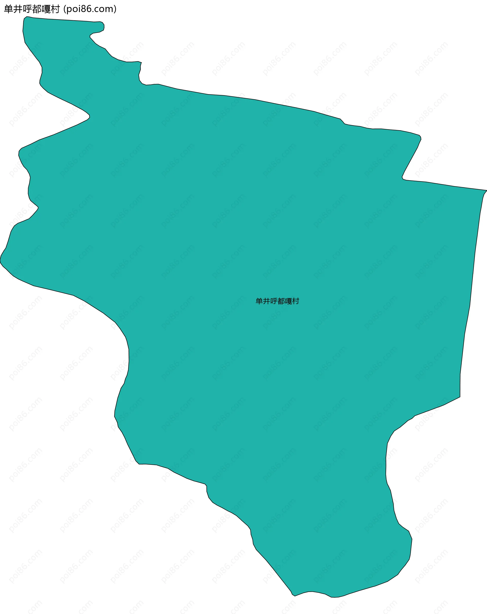 单井呼都嘎村边界地图