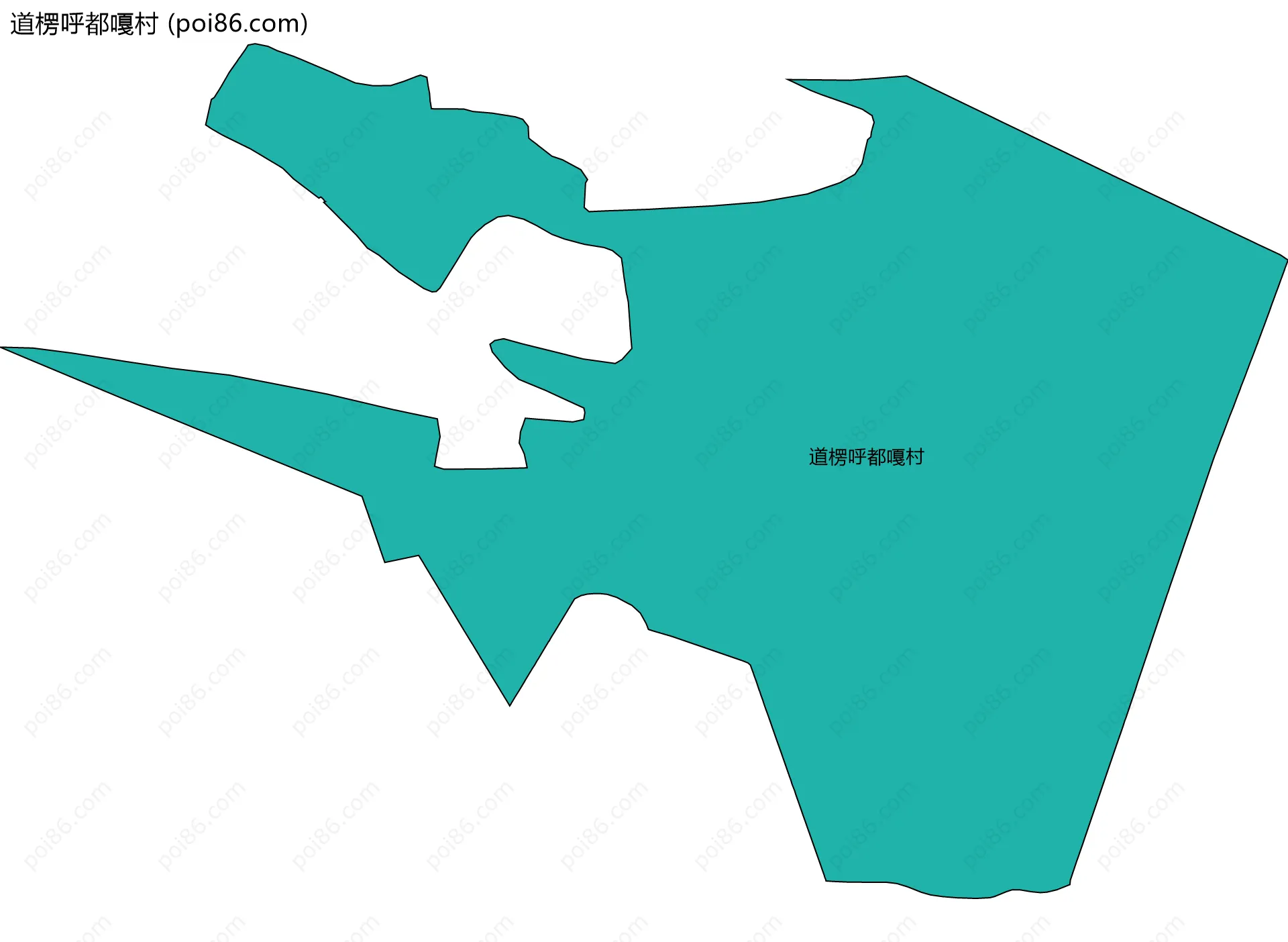 道楞呼都嘎村边界地图
