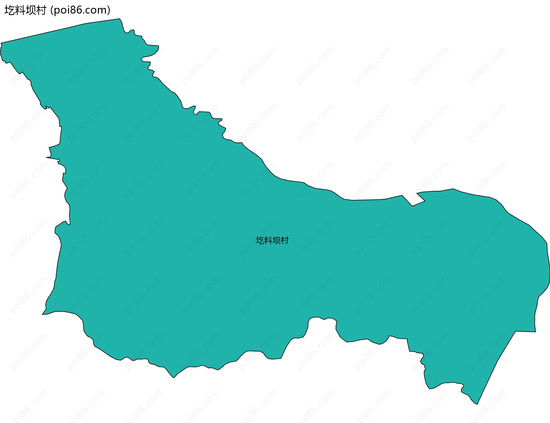 圪料坝村边界地图