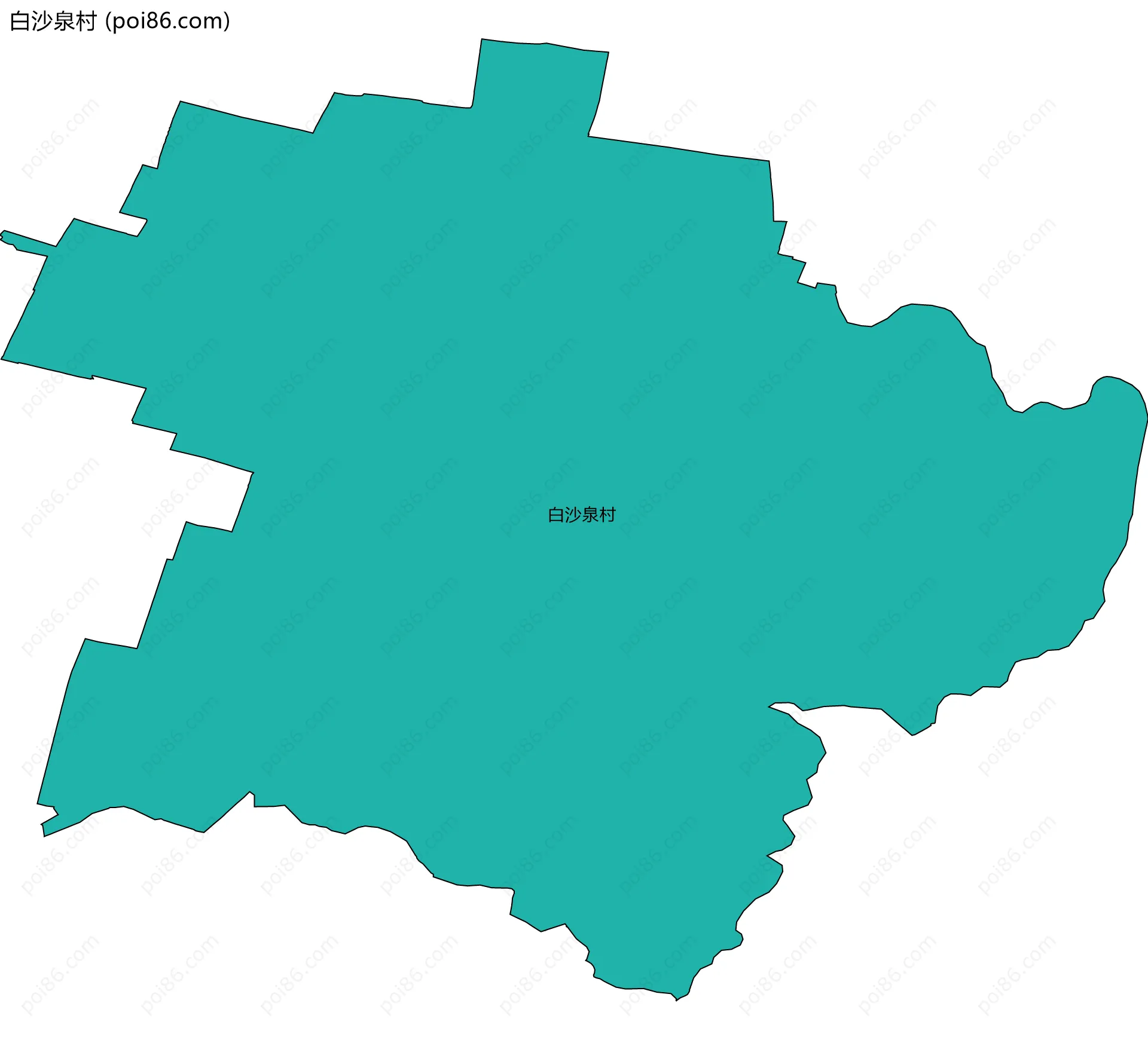 白沙泉村边界地图