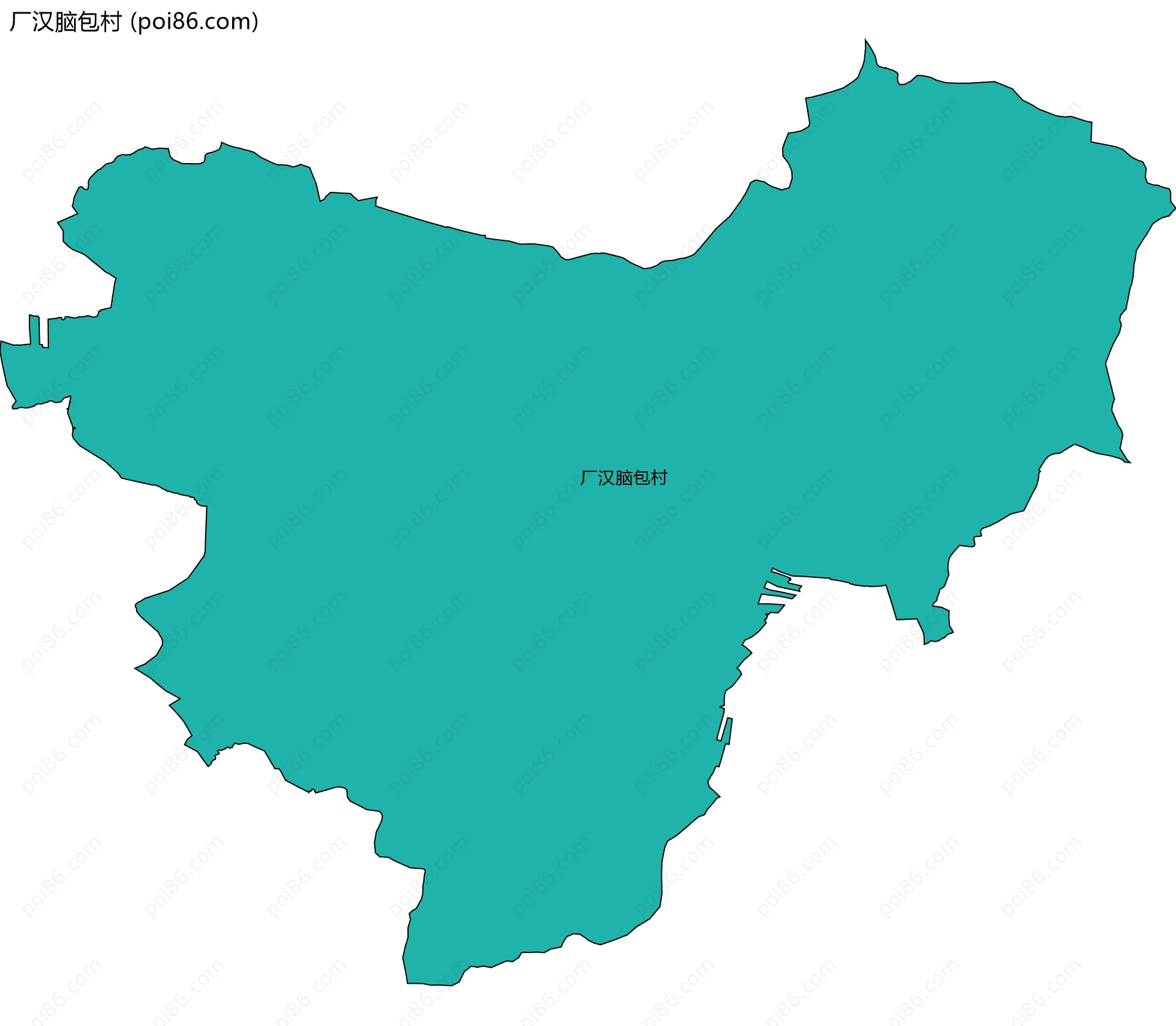 厂汉脑包村边界地图