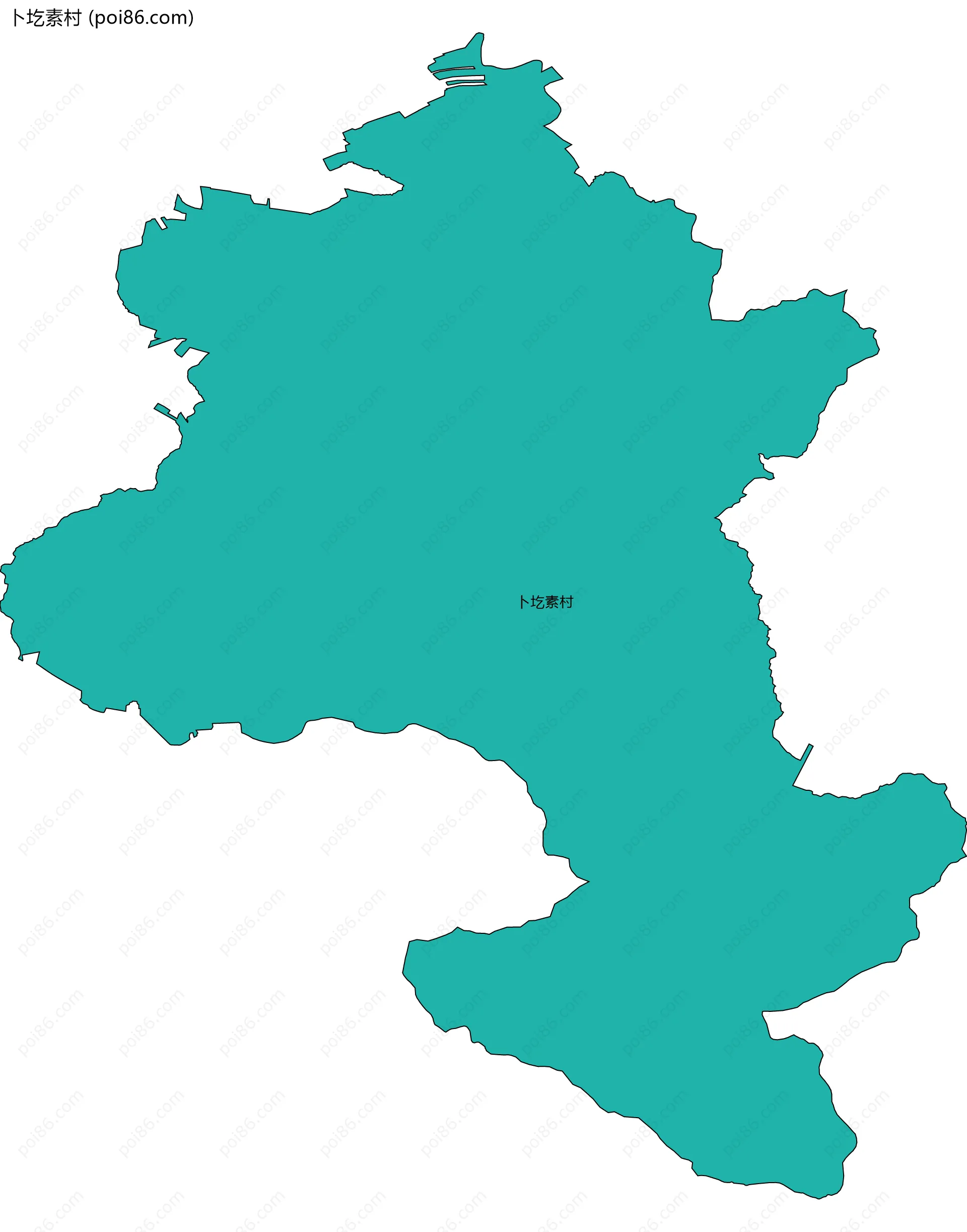 卜圪素村边界地图