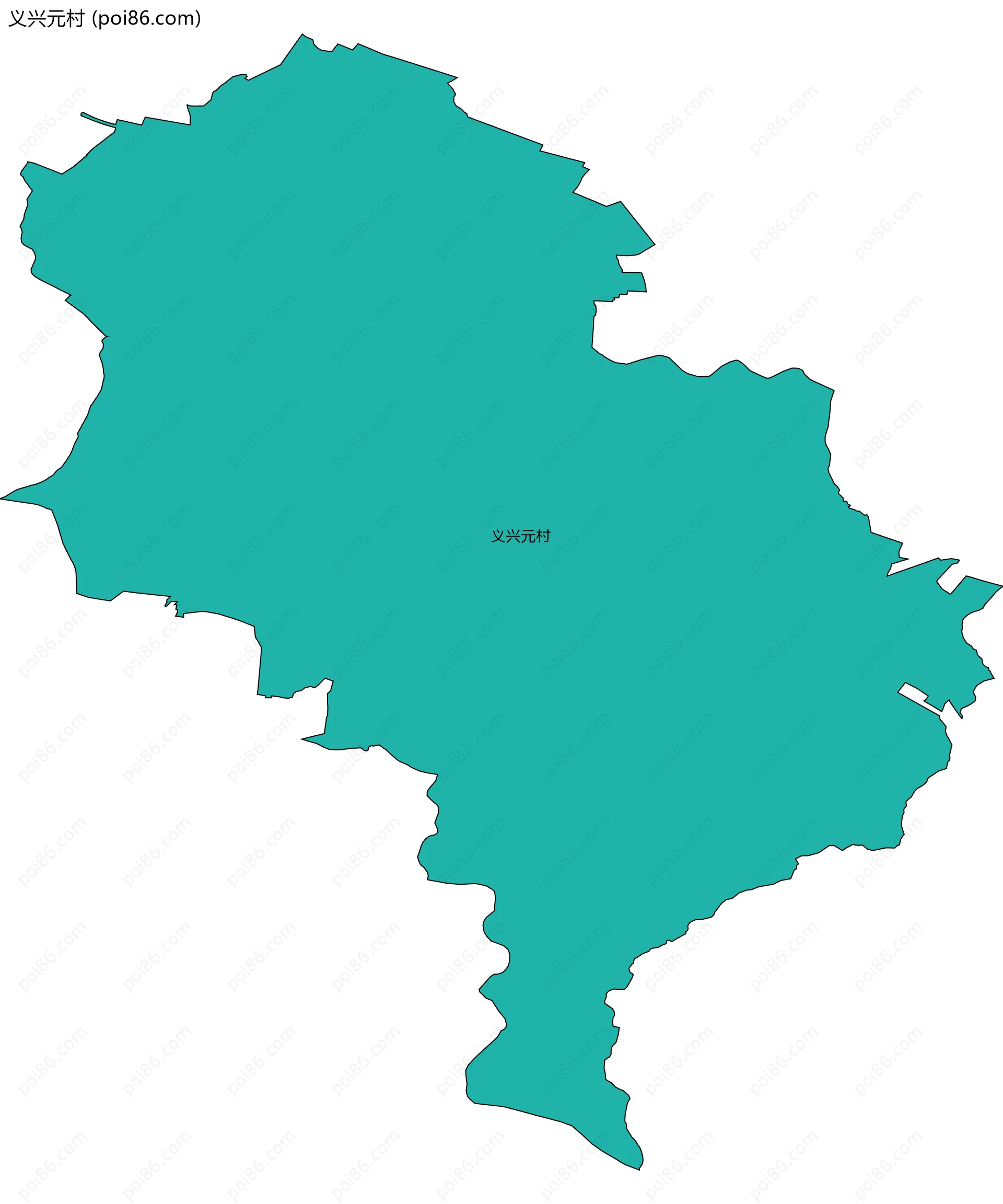 义兴元村边界地图