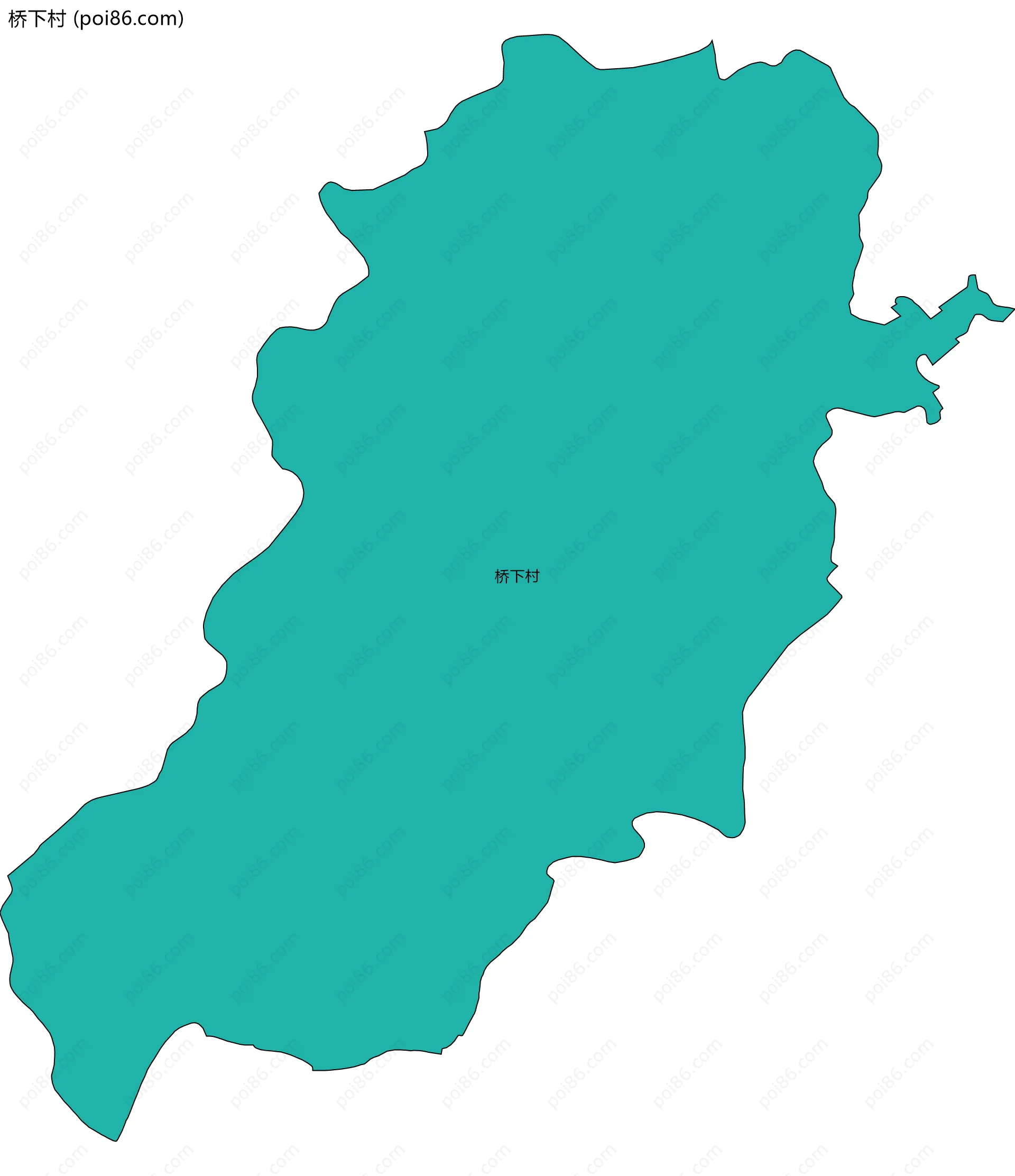 桥下村边界地图