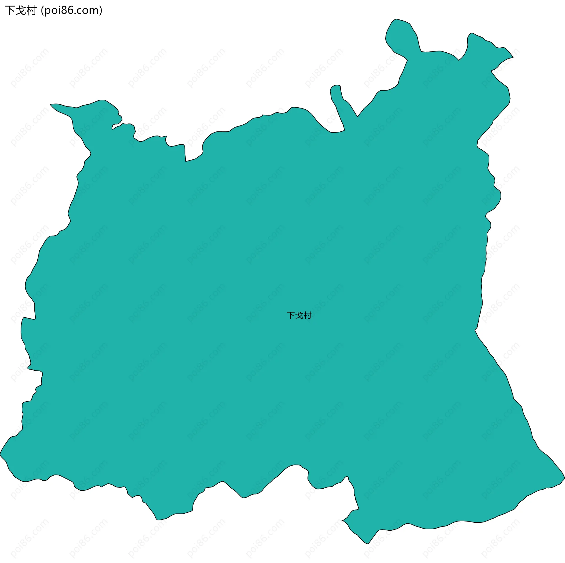 下戈村边界地图