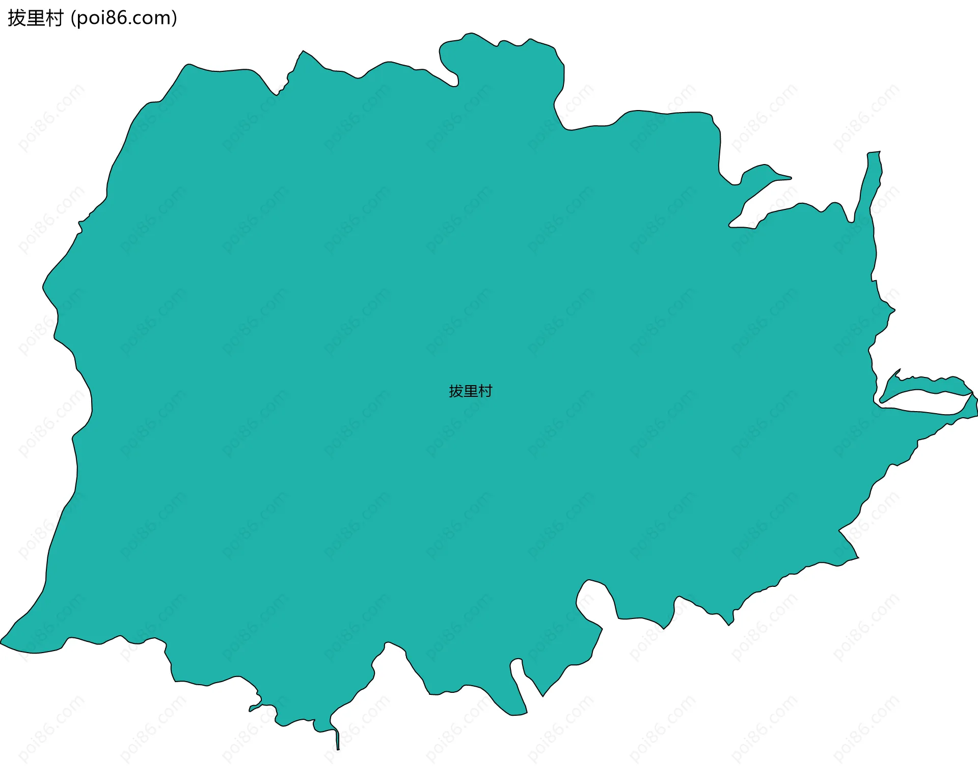 拔里村边界地图