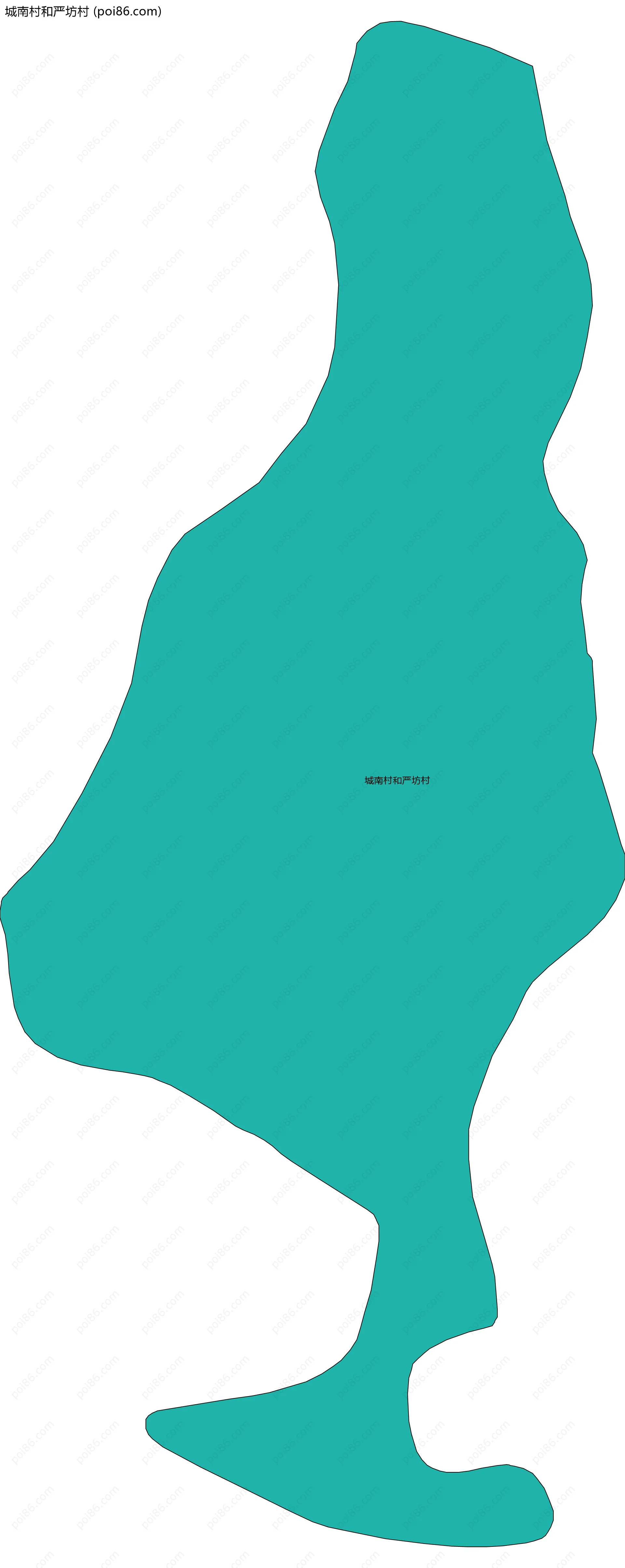 城南村和严坊村边界地图