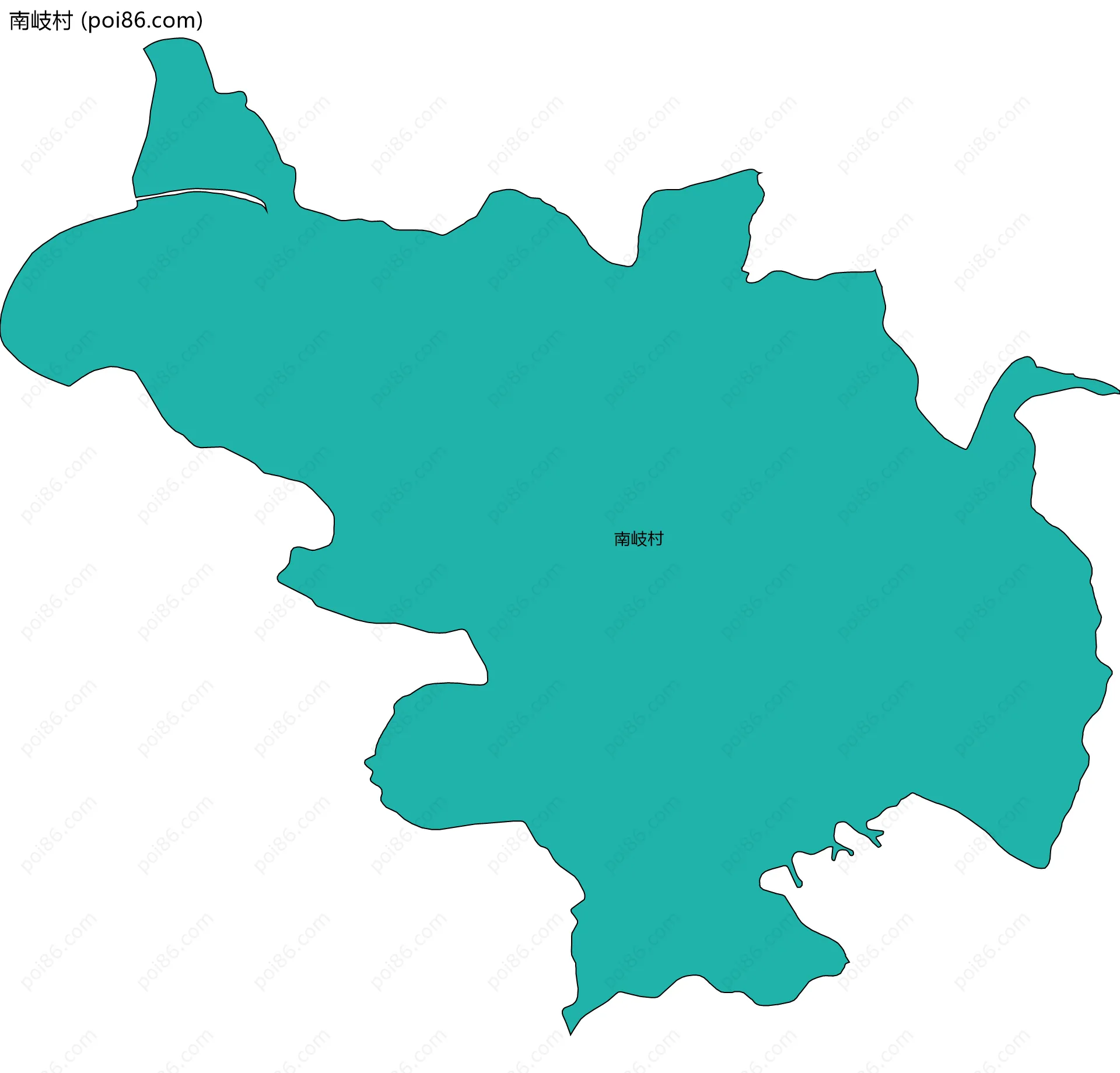 南岐村边界地图