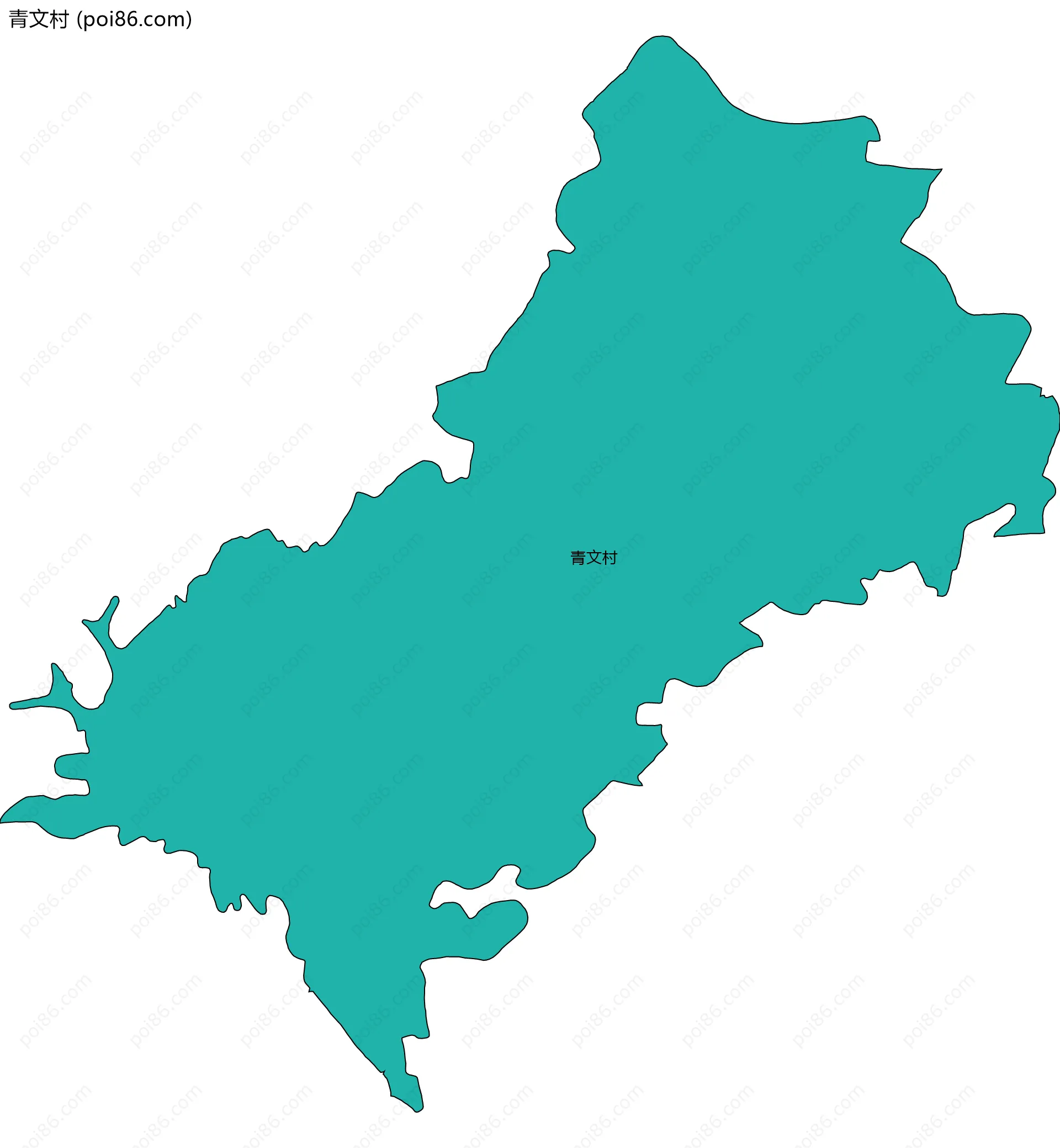 青文村边界地图