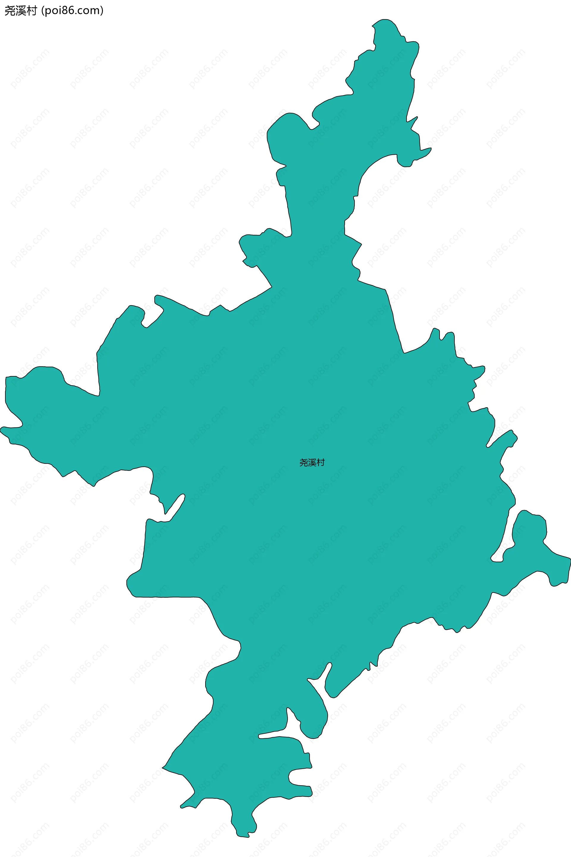 尧溪村边界地图