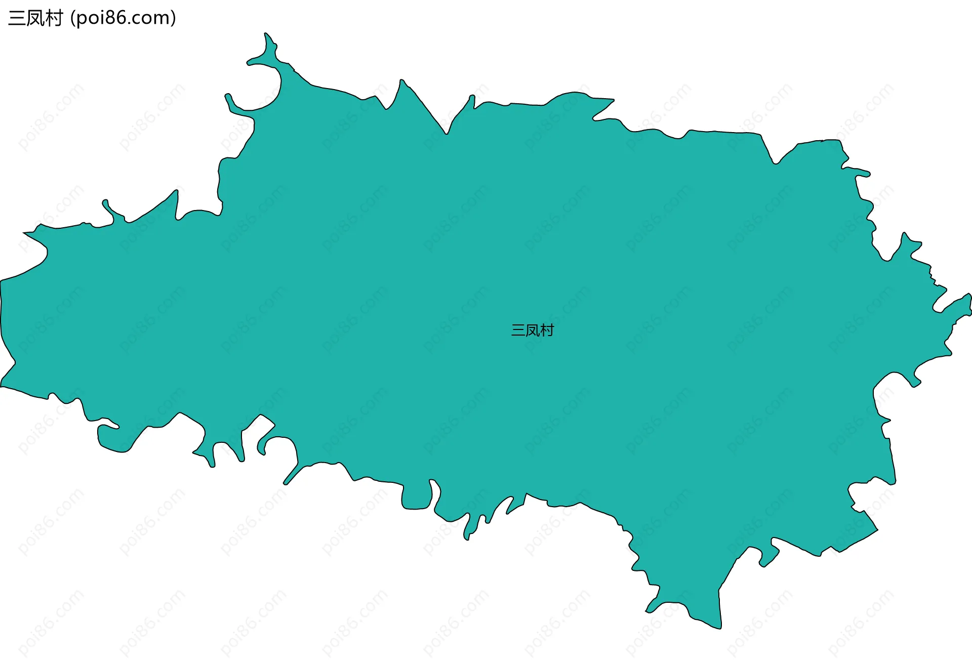 三凤村边界地图