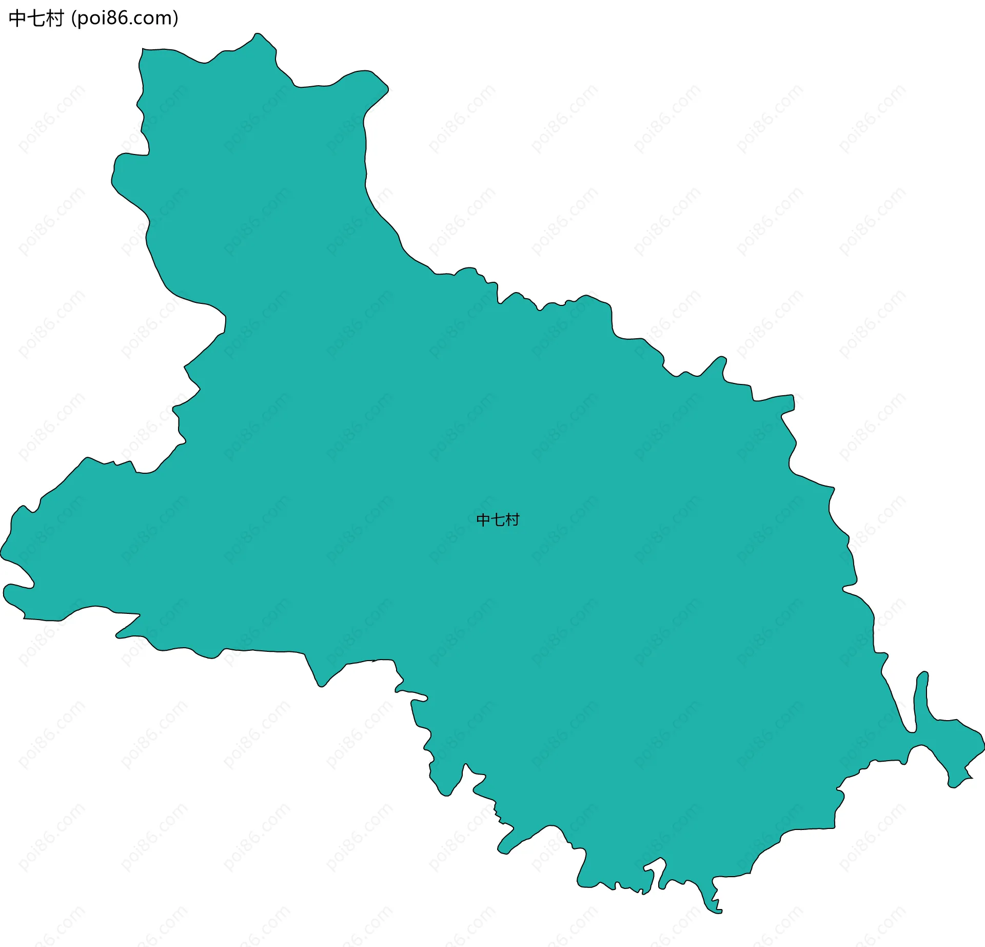 中七村边界地图