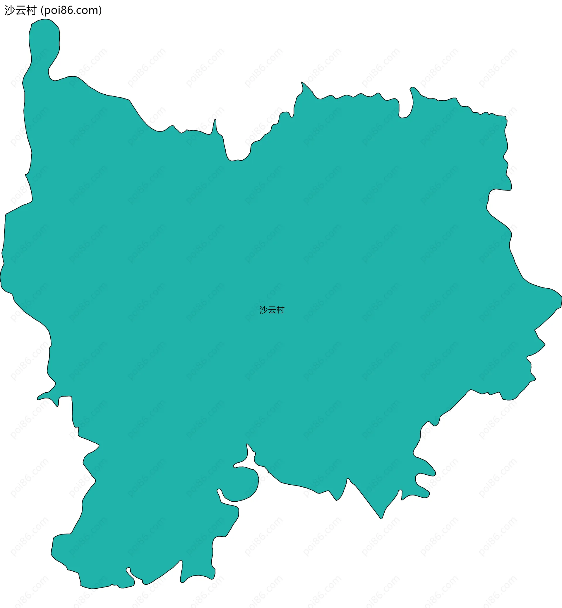 沙云村边界地图