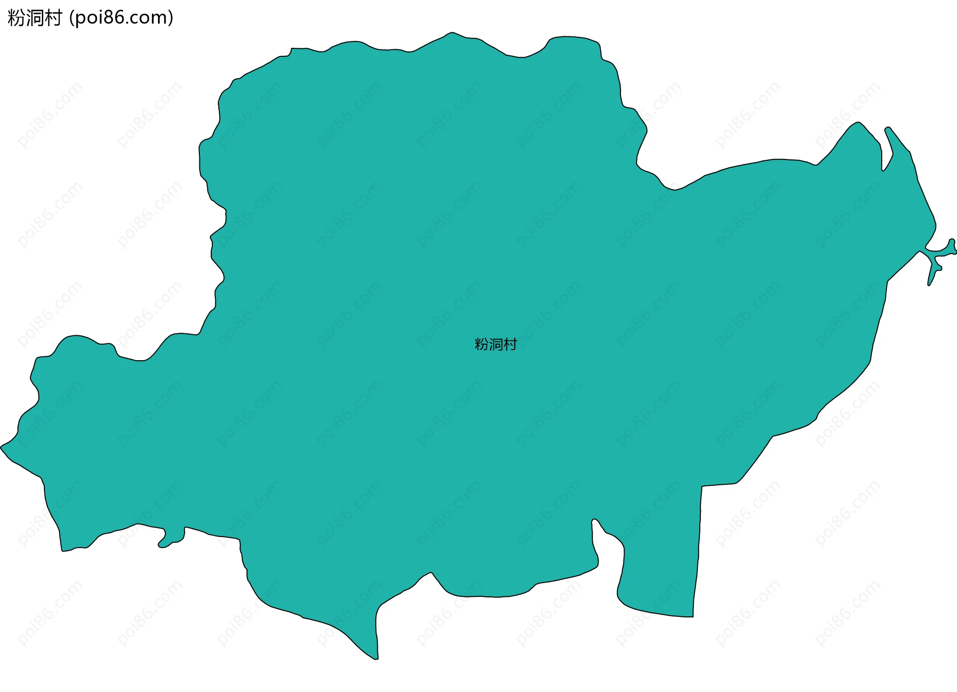 粉洞村边界地图