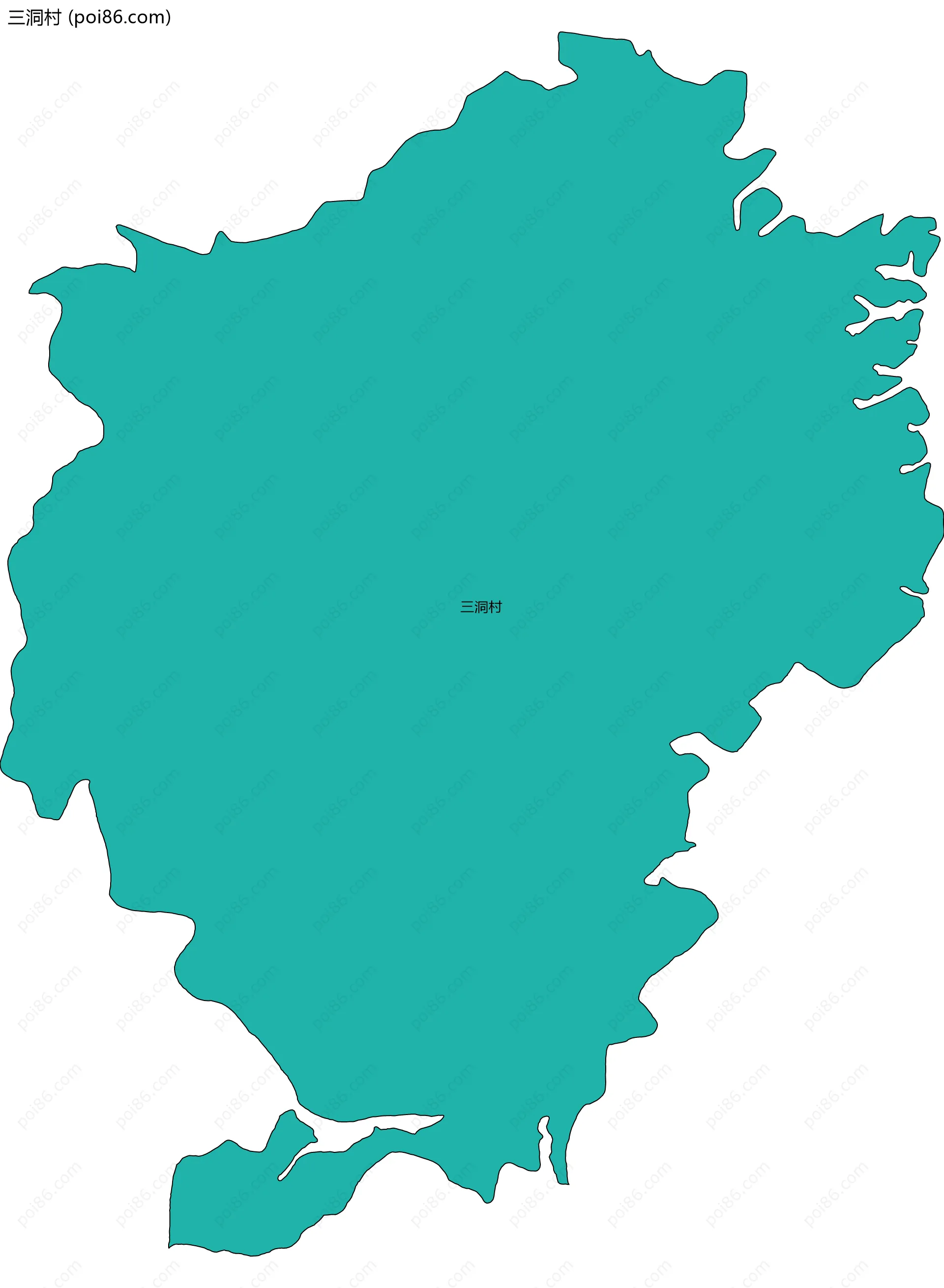 三洞村边界地图