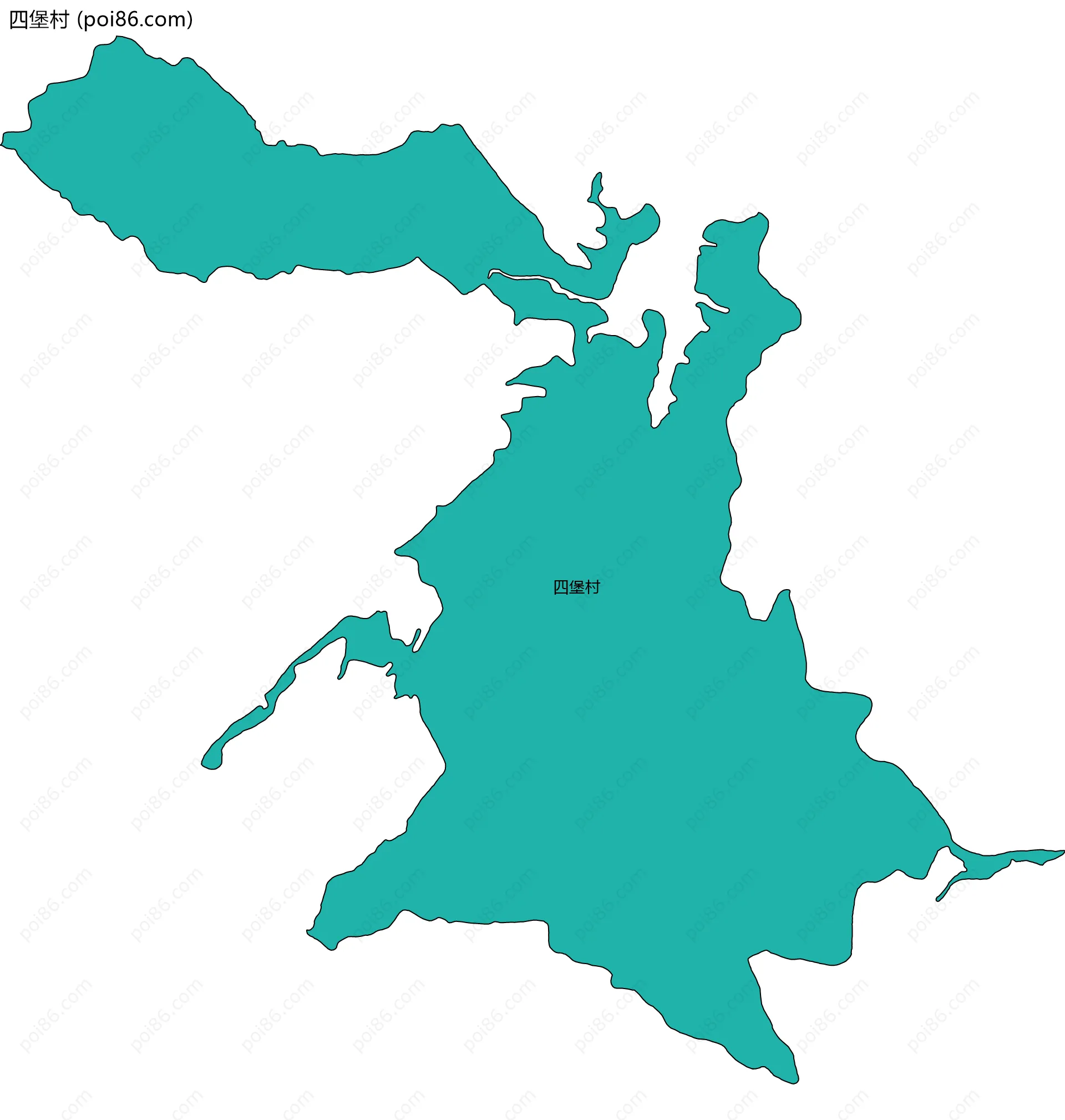 四堡村边界地图