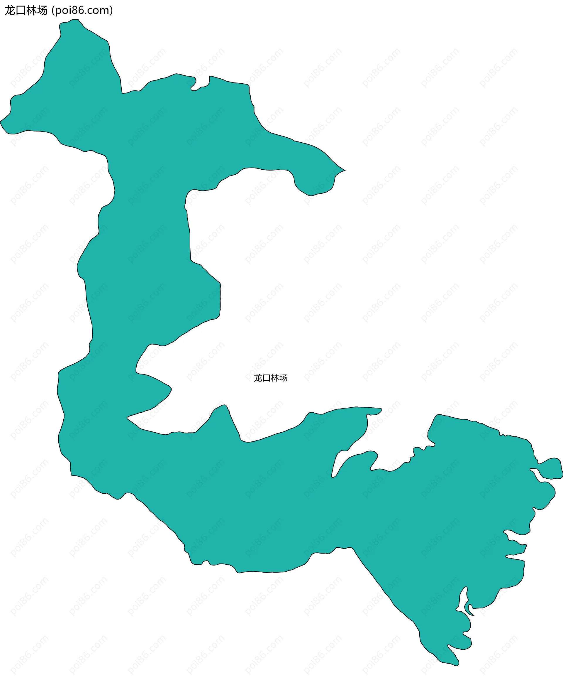 龙口林场边界地图