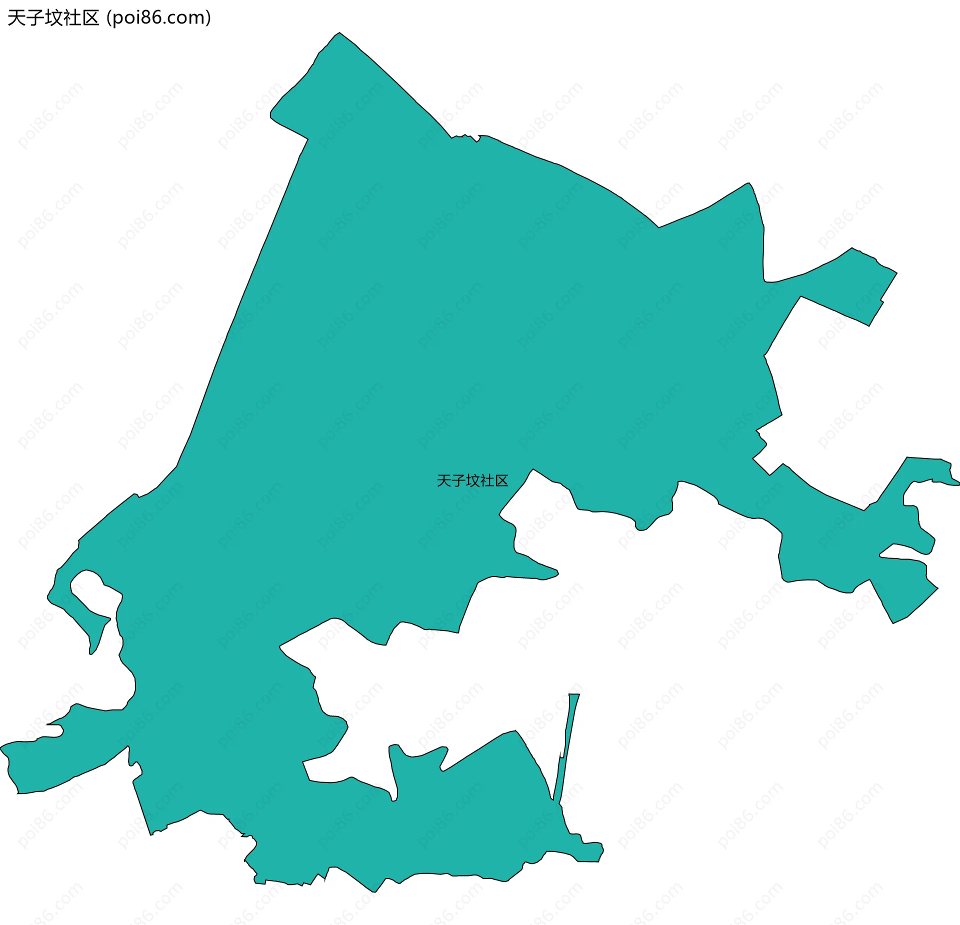 天子坟社区边界地图