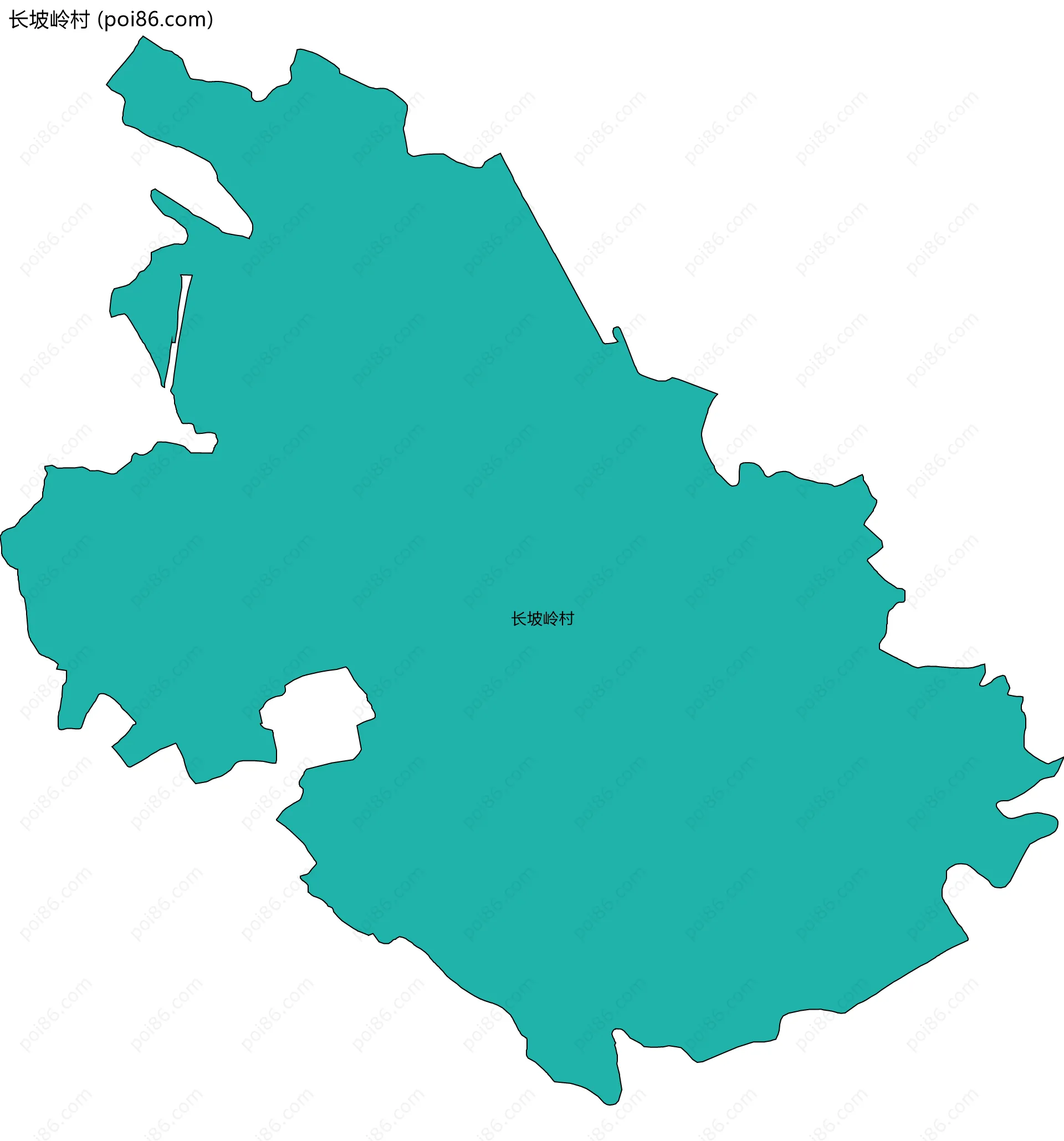 长坡岭村边界地图