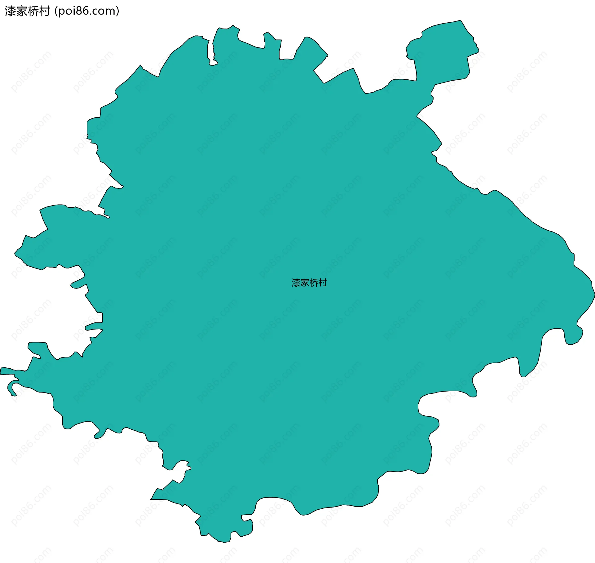 漆家桥村边界地图