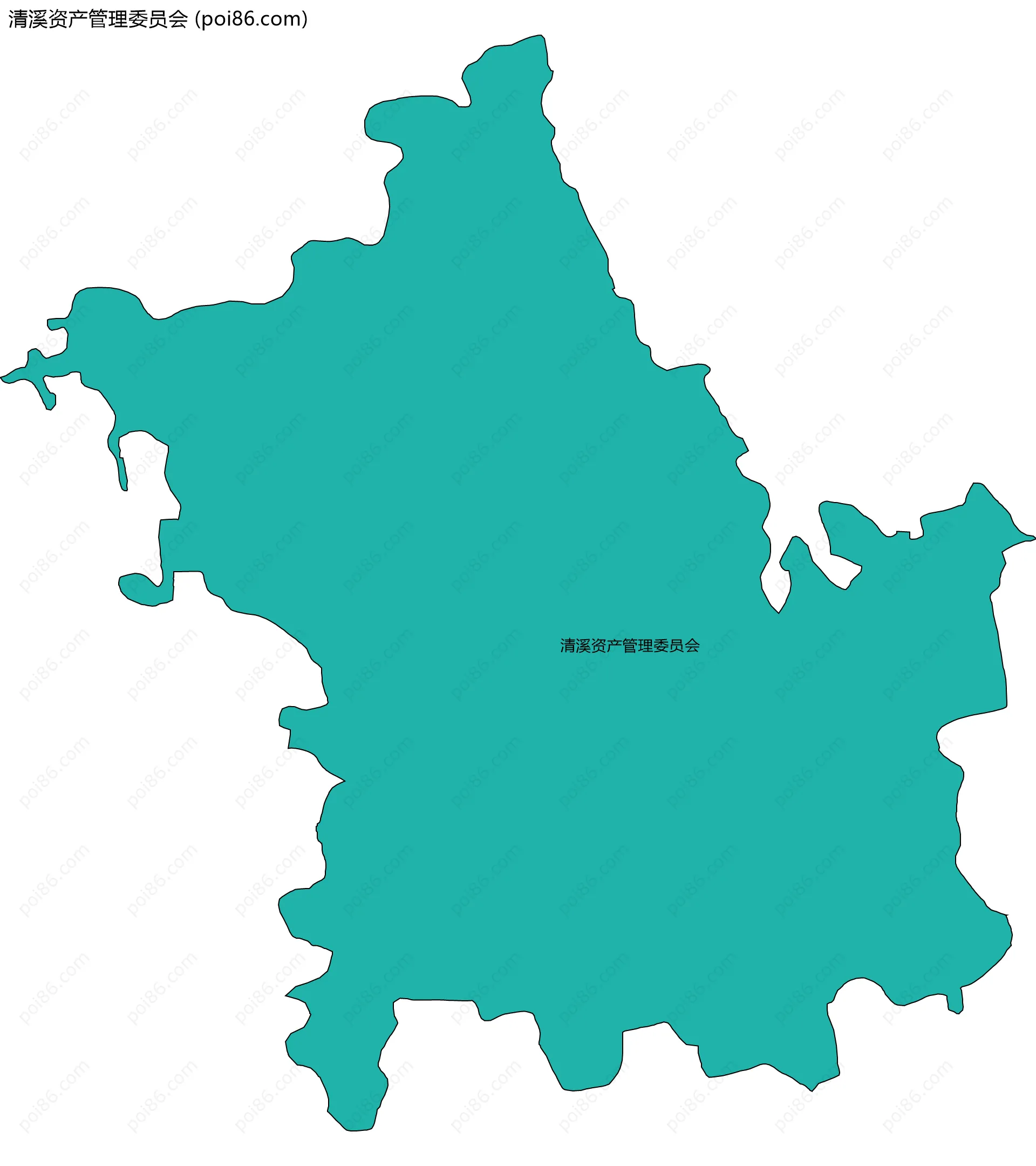 清溪资产管理委员会边界地图