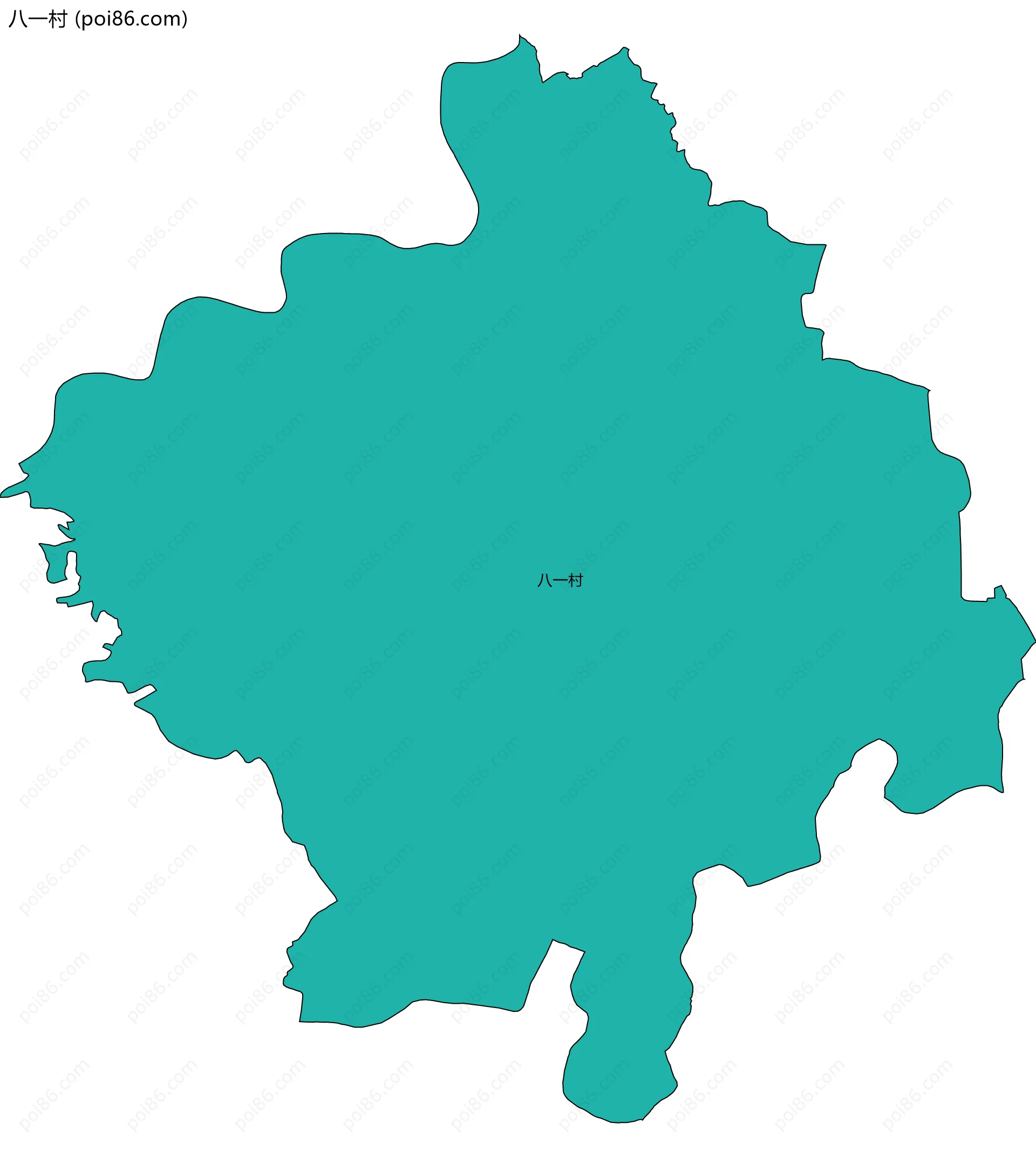 八一村边界地图