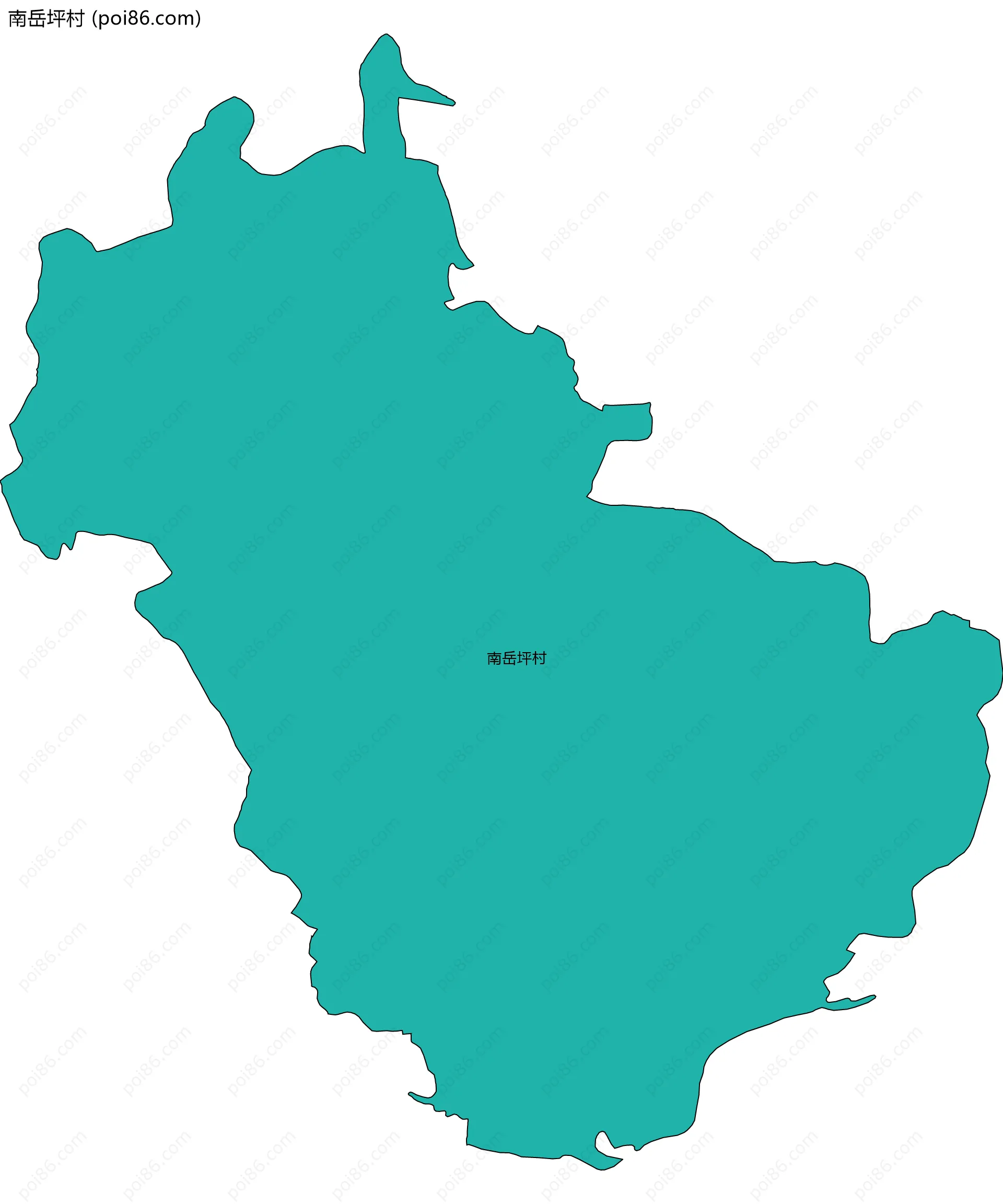 南岳坪村边界地图