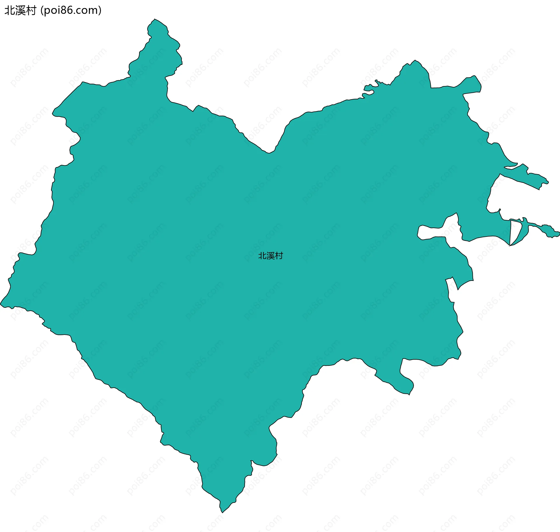 北溪村边界地图