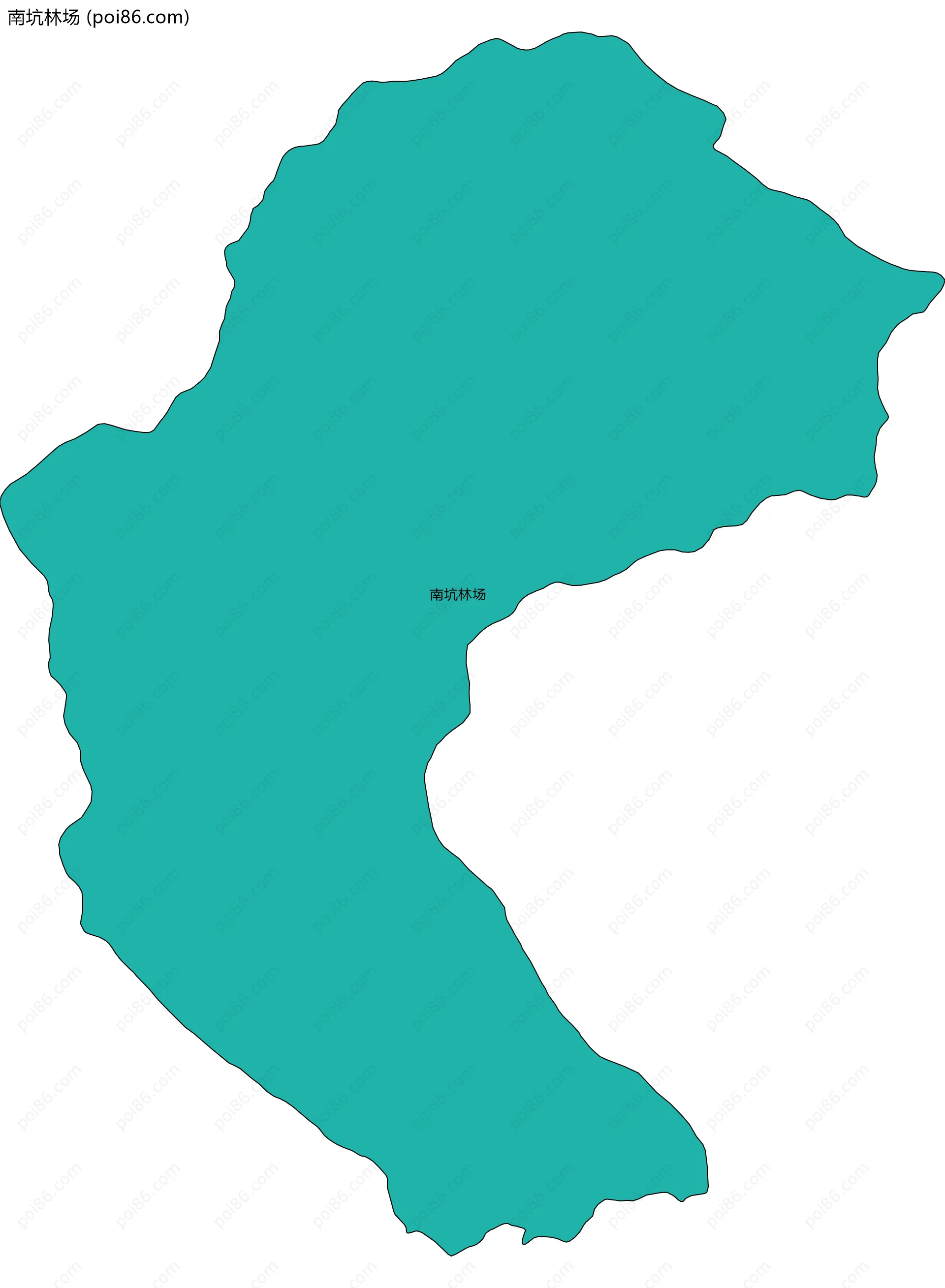 南坑林场边界地图