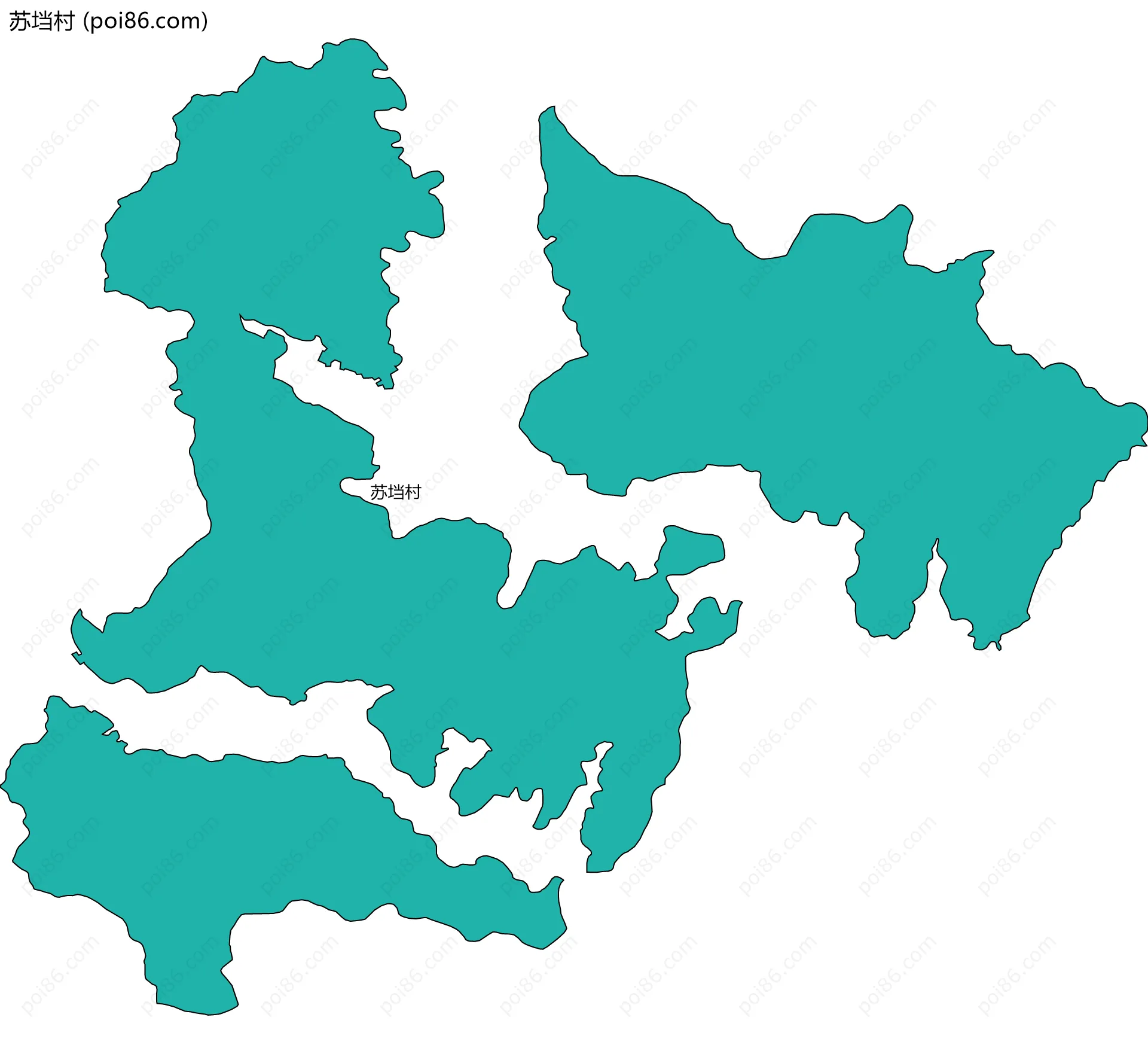 苏垱村边界地图