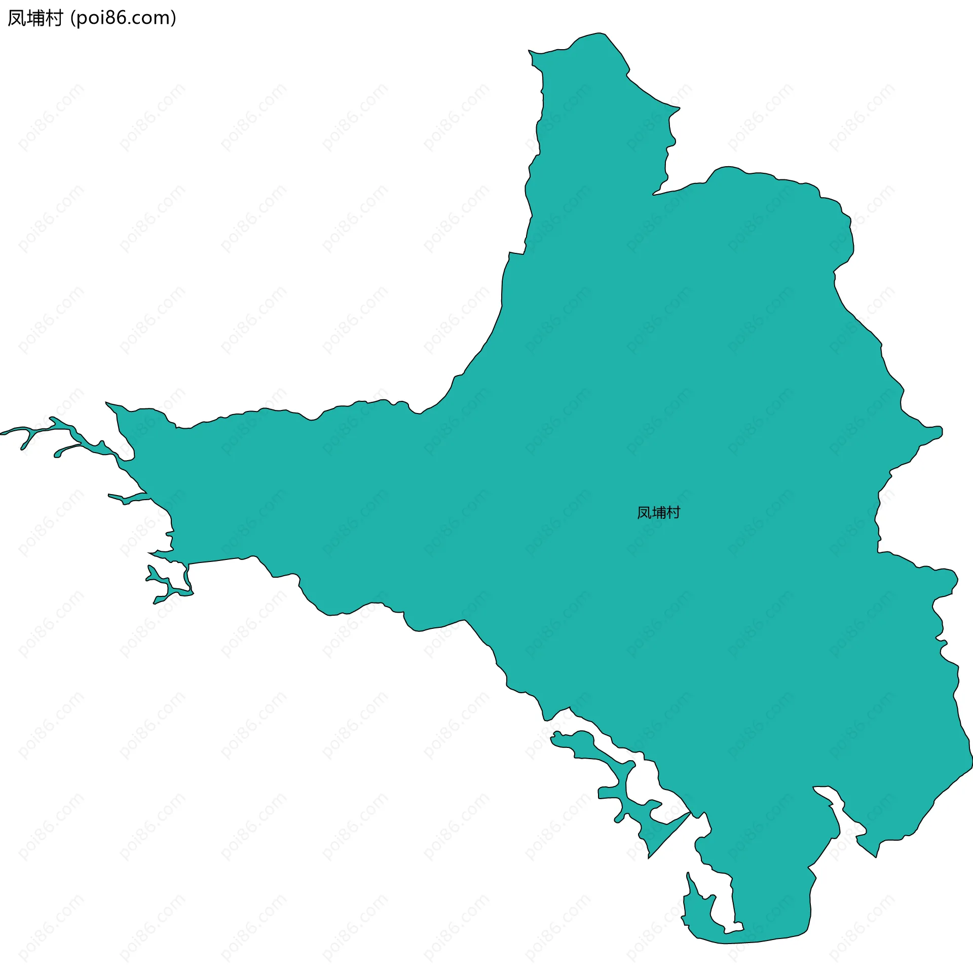 凤埔村边界地图