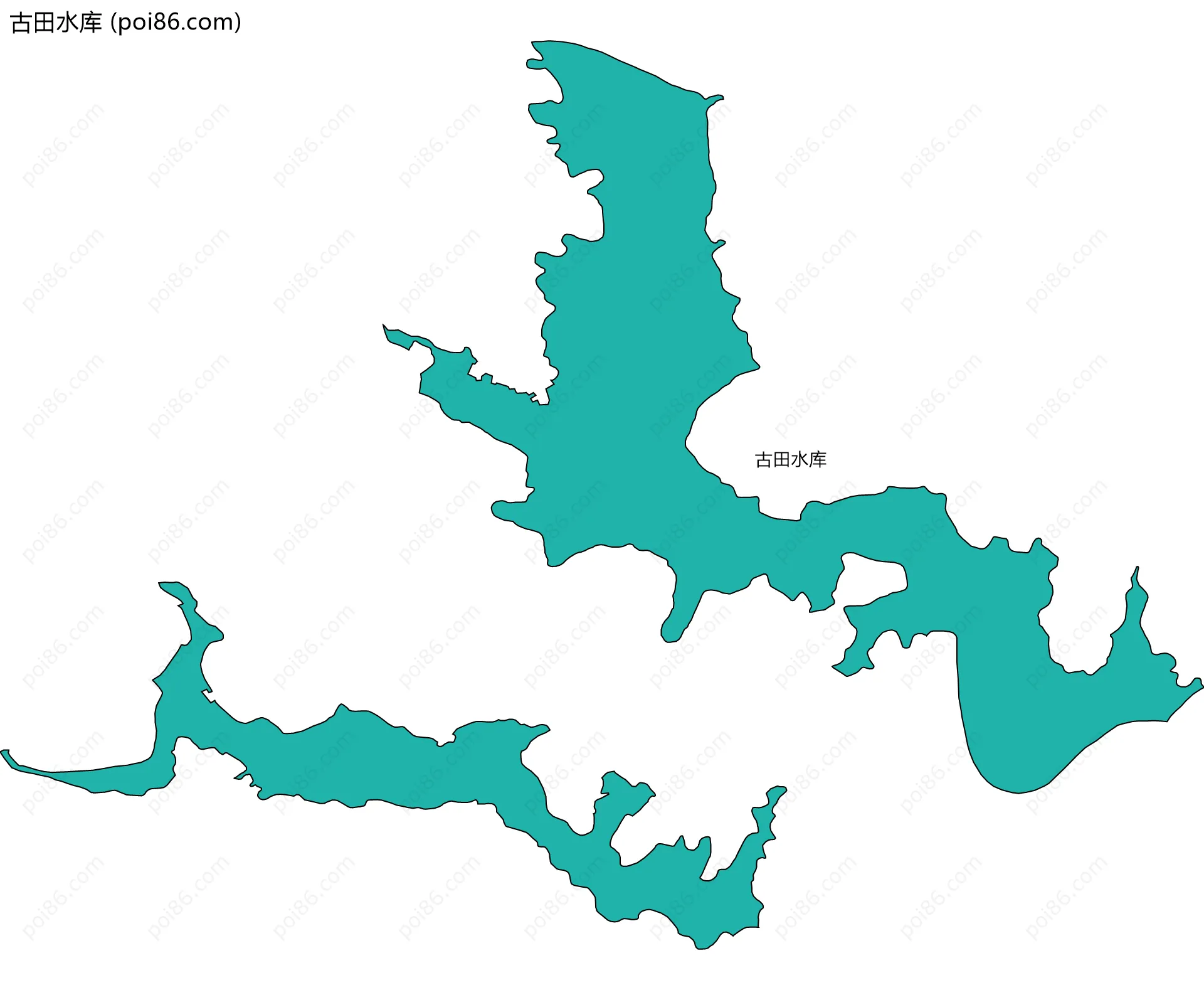 古田水库边界地图