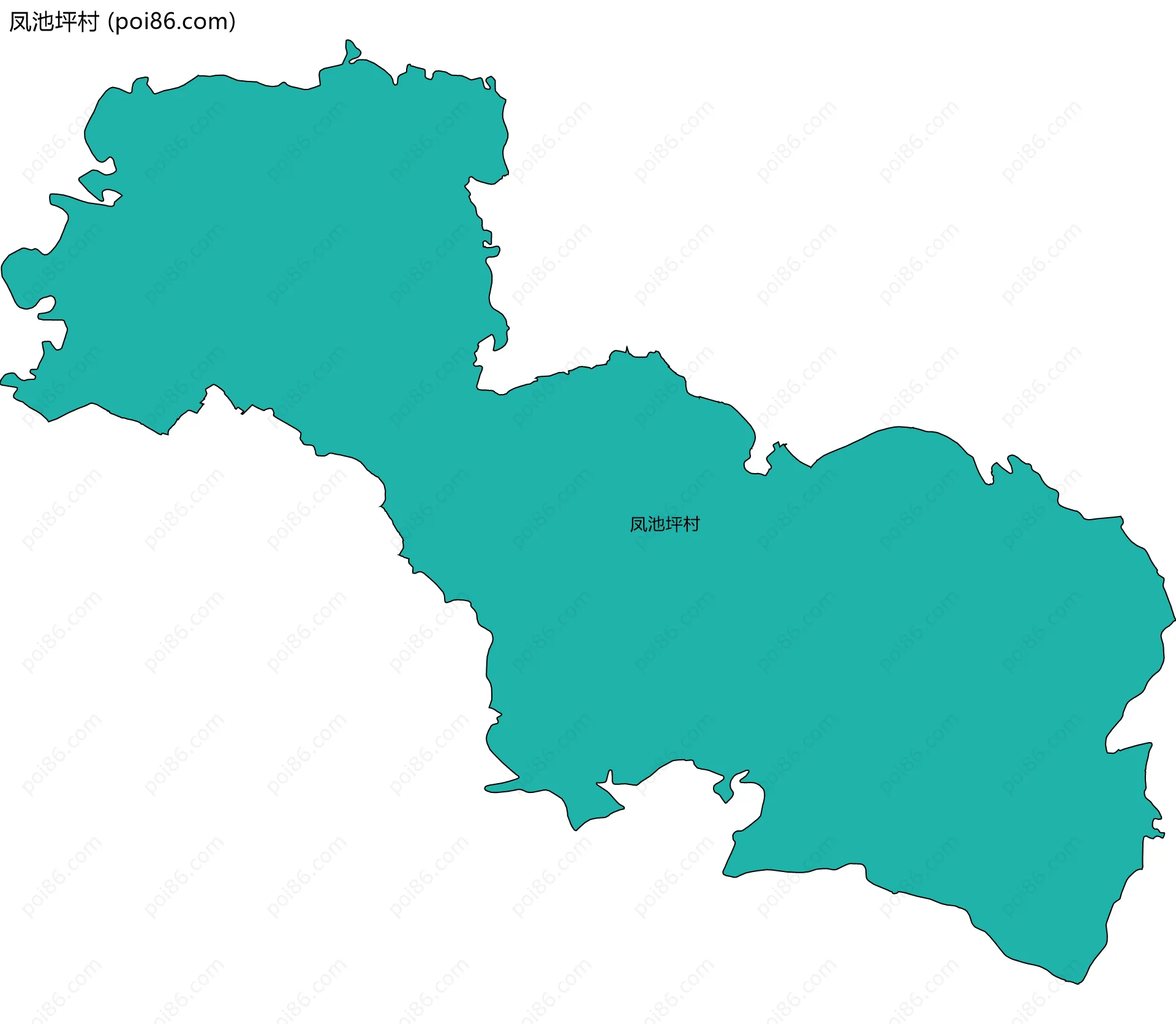 凤池坪村边界地图