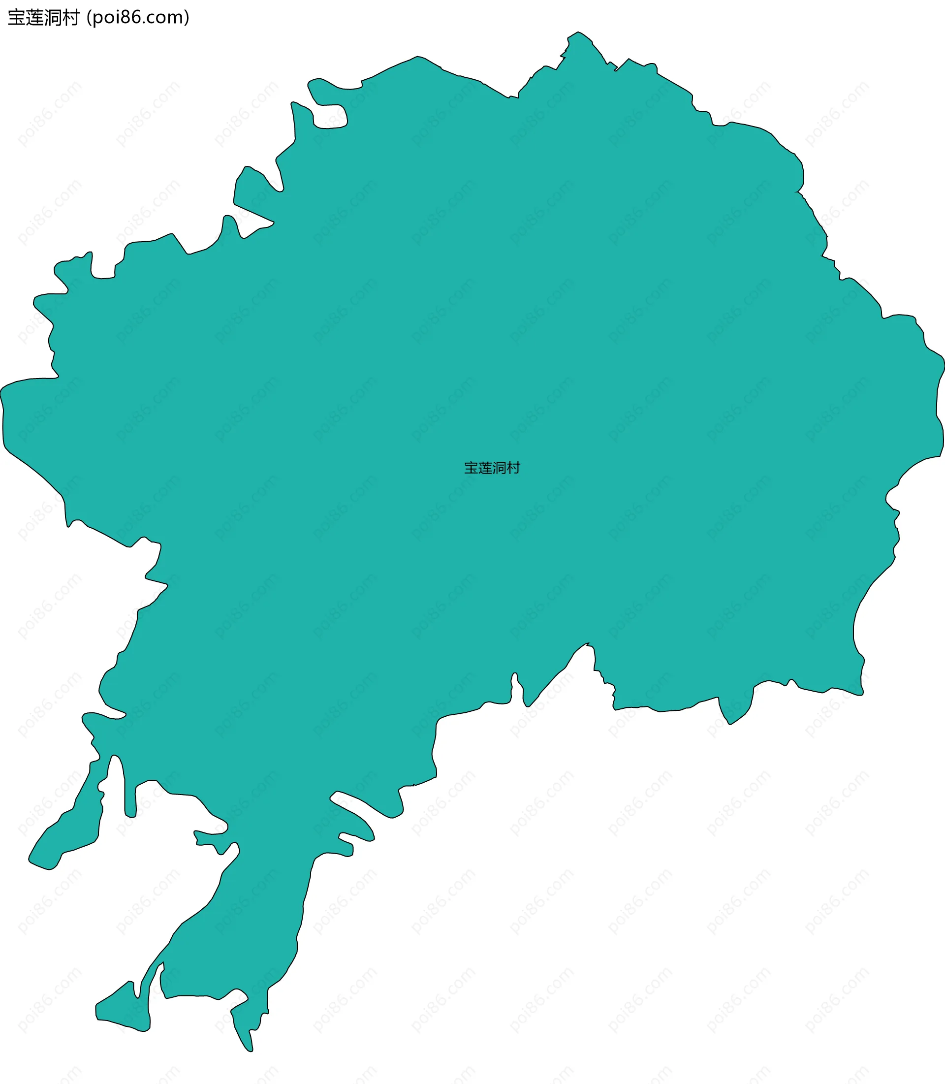 宝莲洞村边界地图