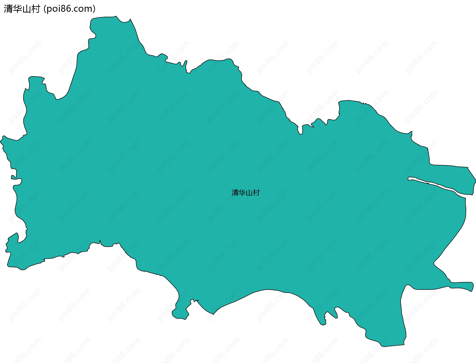 清华山村边界地图