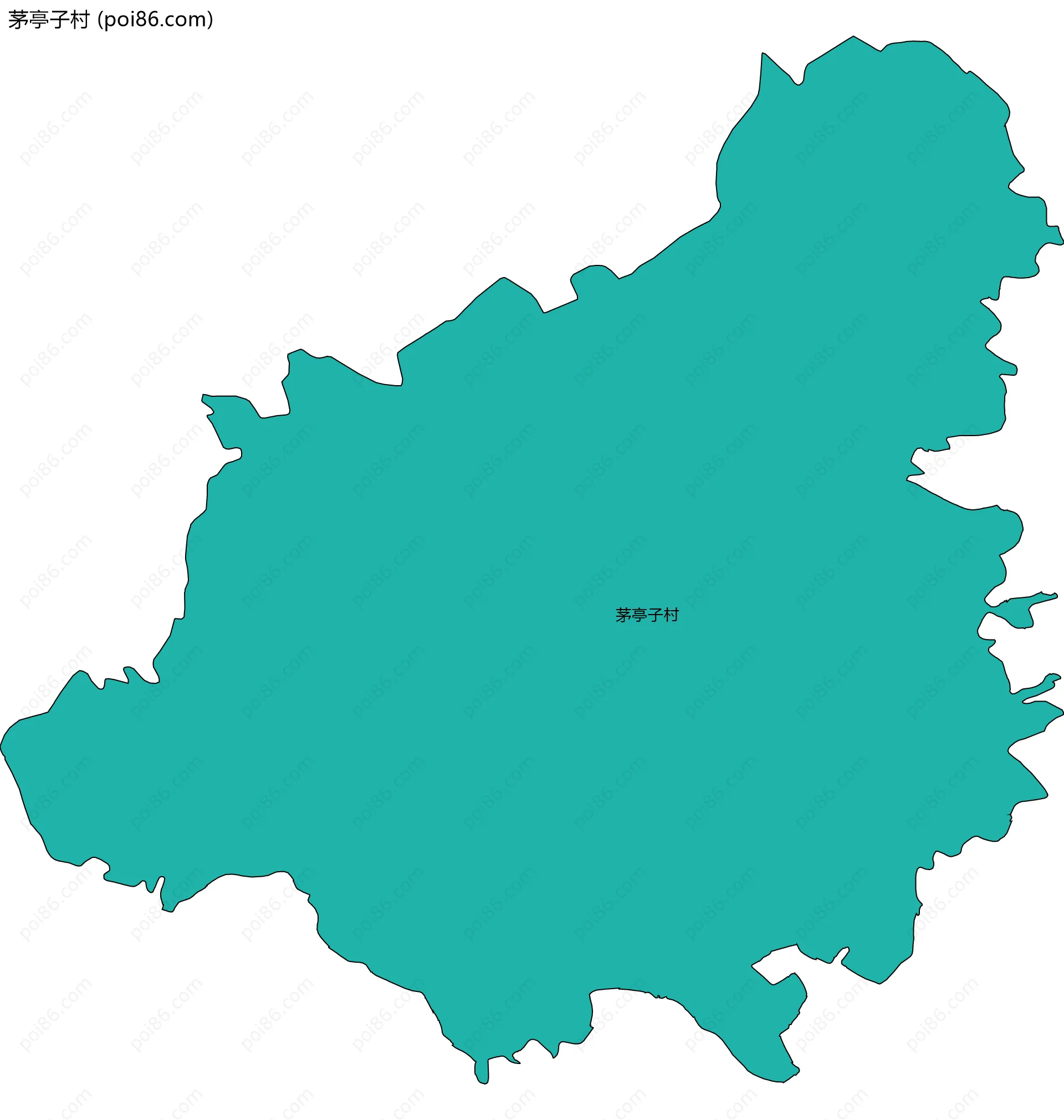 茅亭子村边界地图