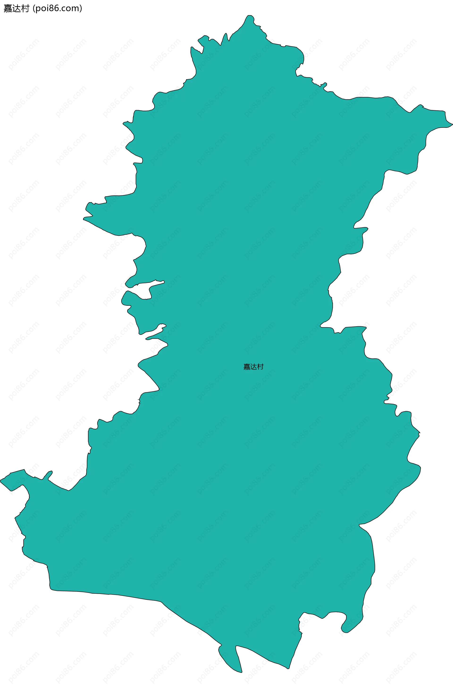 嘉达村边界地图