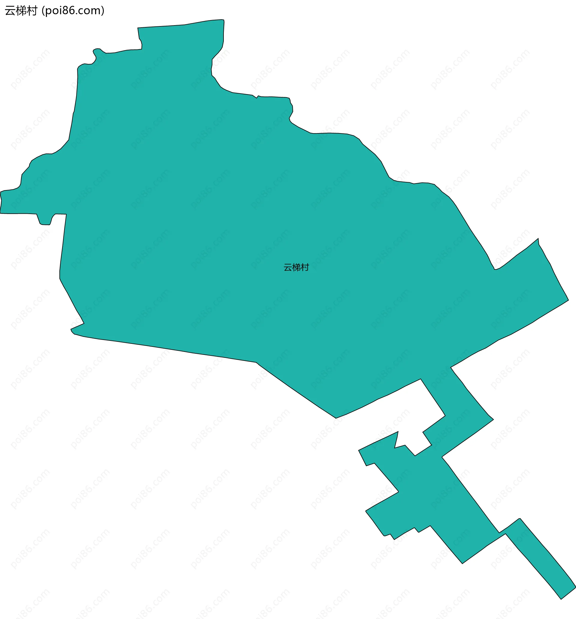 云梯村边界地图