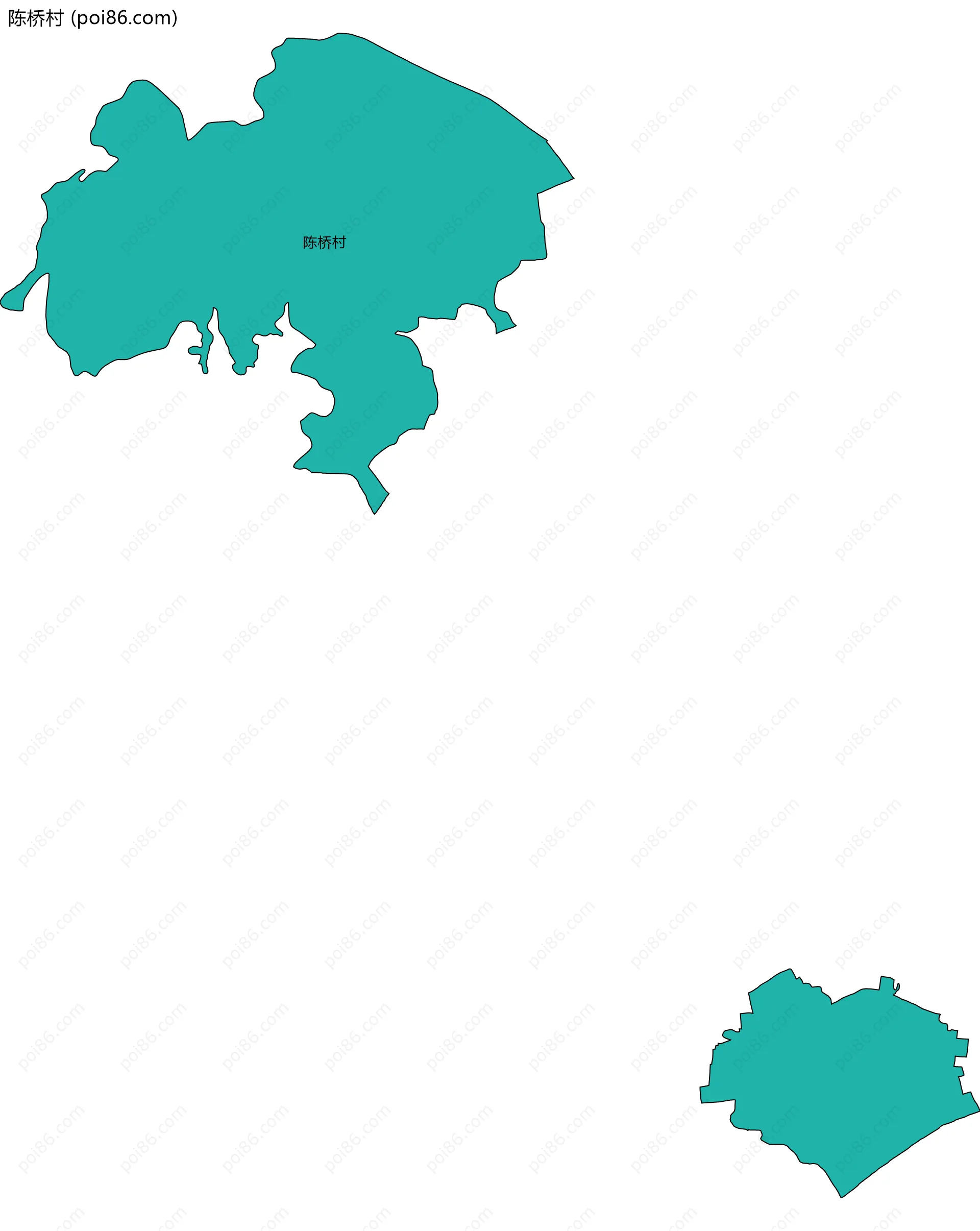 陈桥村边界地图