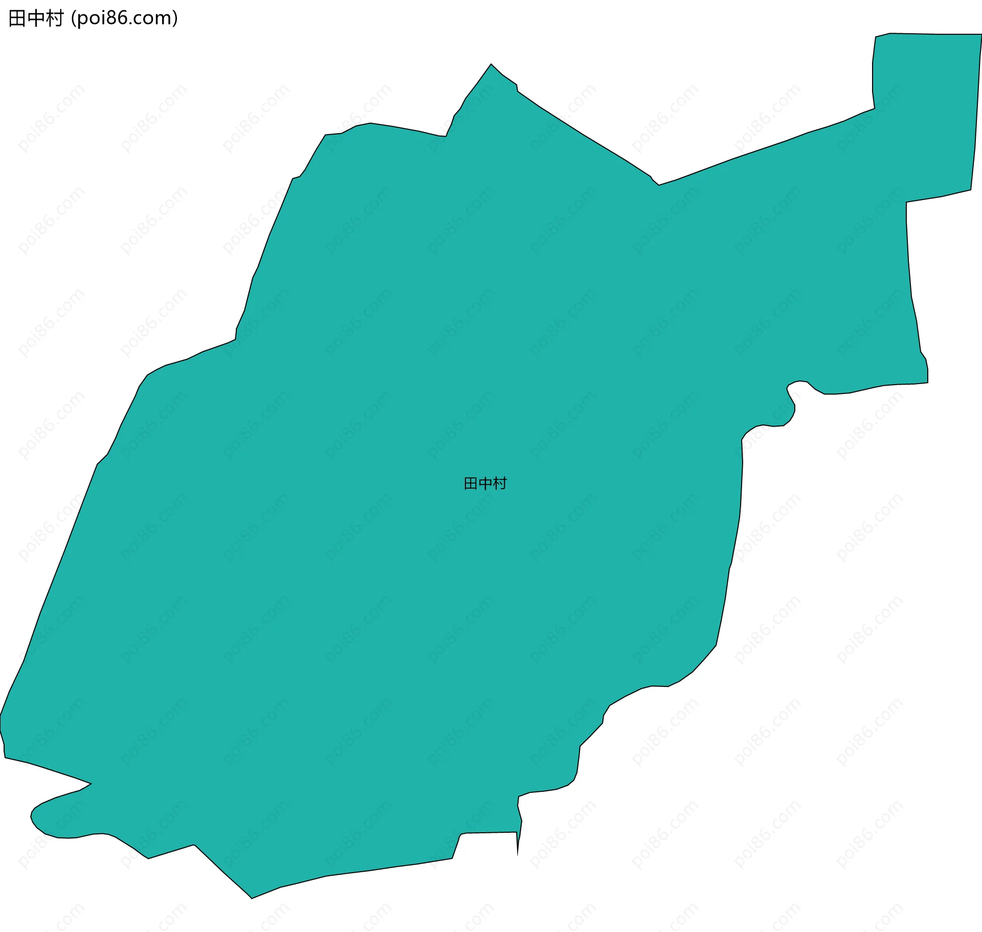 田中村边界地图