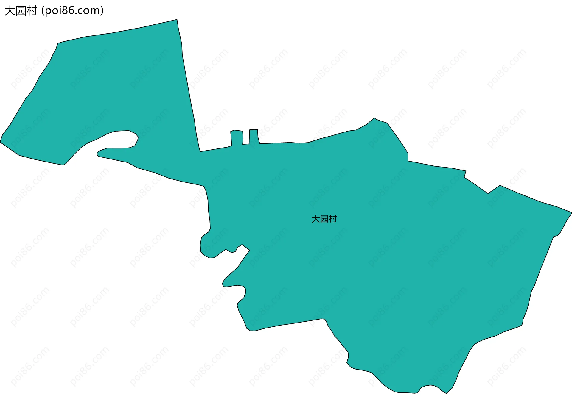 大园村边界地图