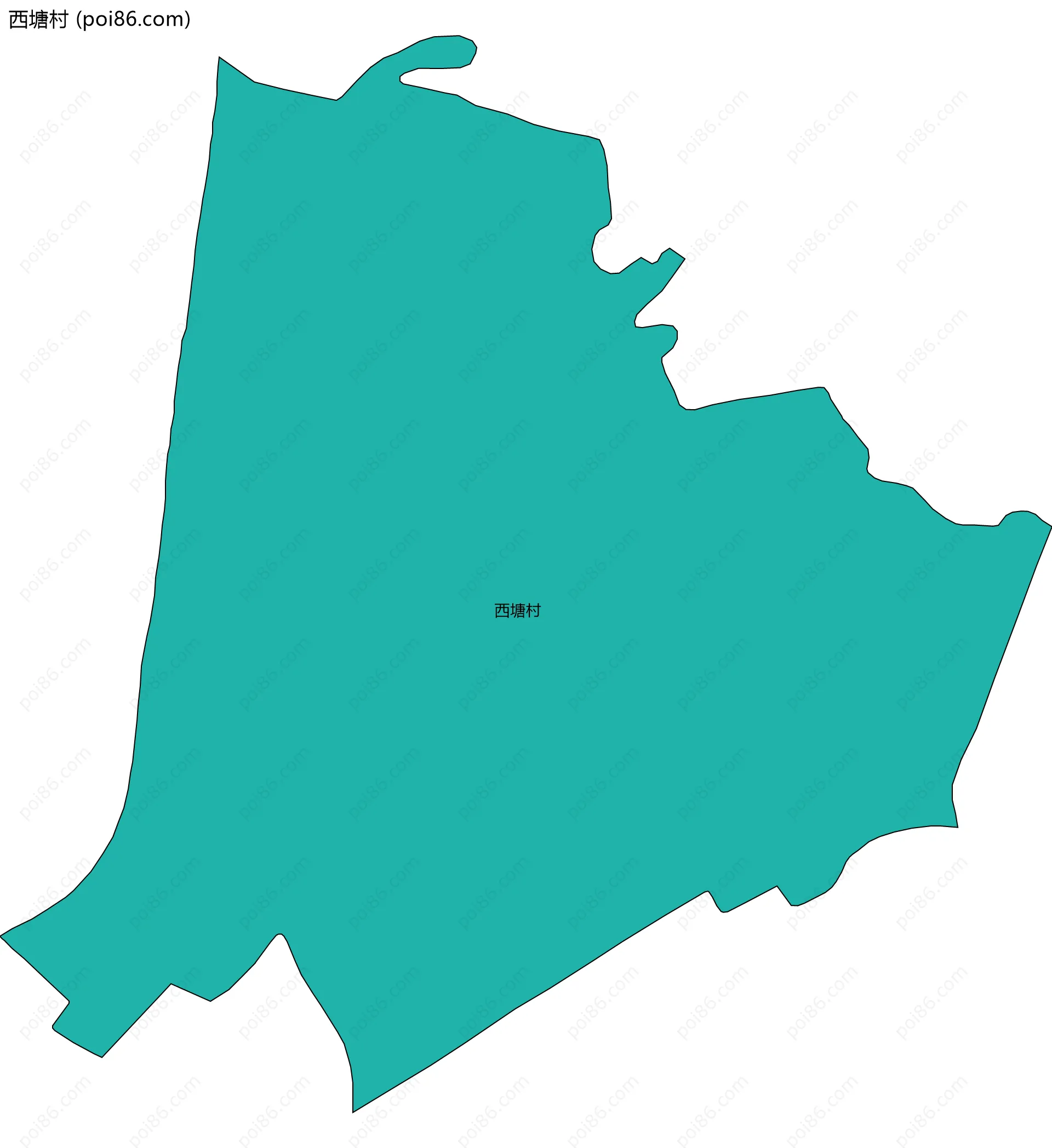 西塘村边界地图