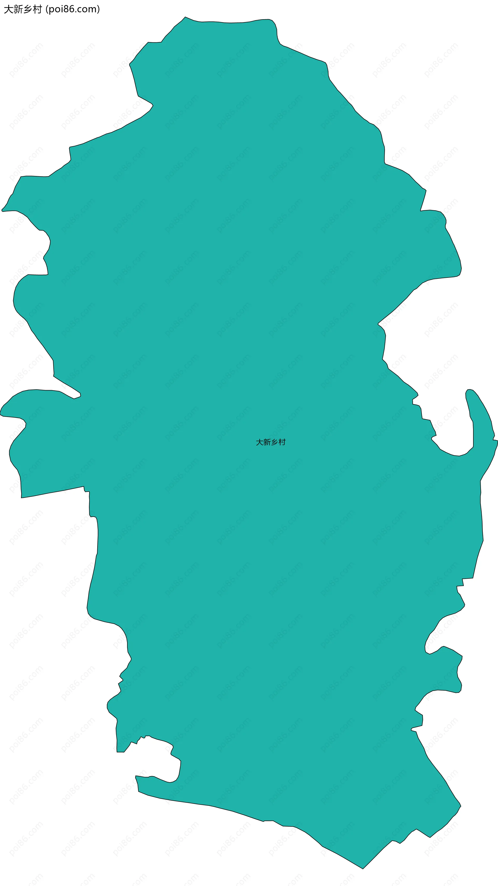 大新乡村边界地图