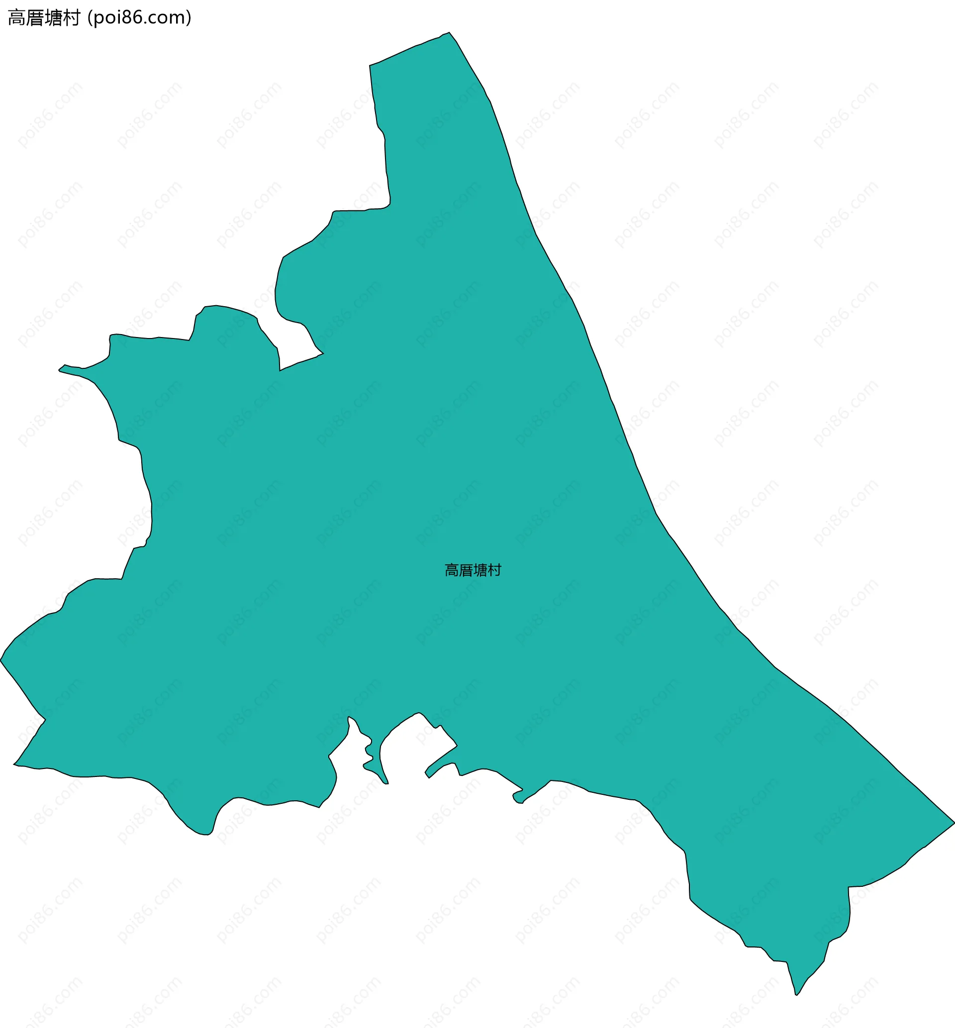 高厝塘村边界地图